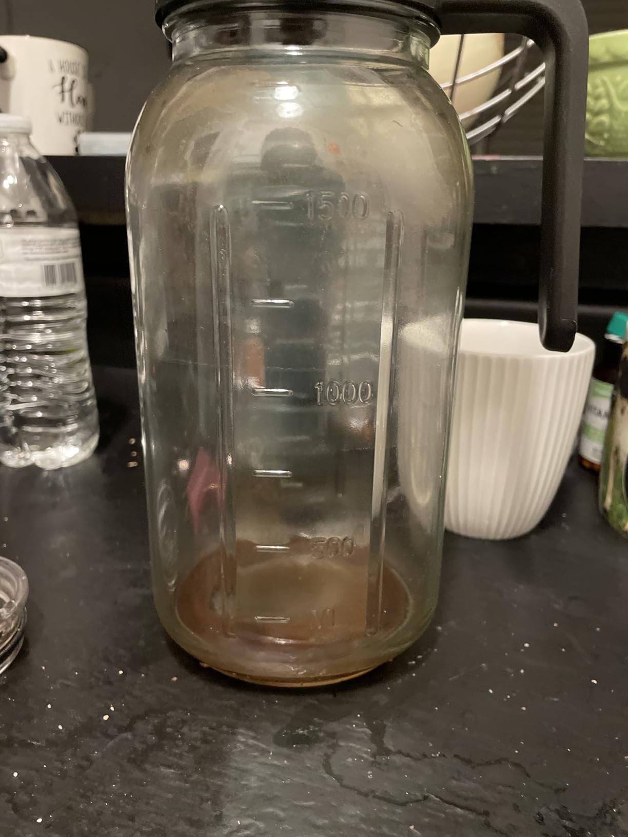 Cold Brew Coffee Maker,64 oz Mason Jar Pitcher with Stainless Steel Filter, Pour Spout Handle Lid, Heavy Duty Glass Airtight & Leak-Proof for Iced Coffee,Tea & Lemonade - Customer Photo 2