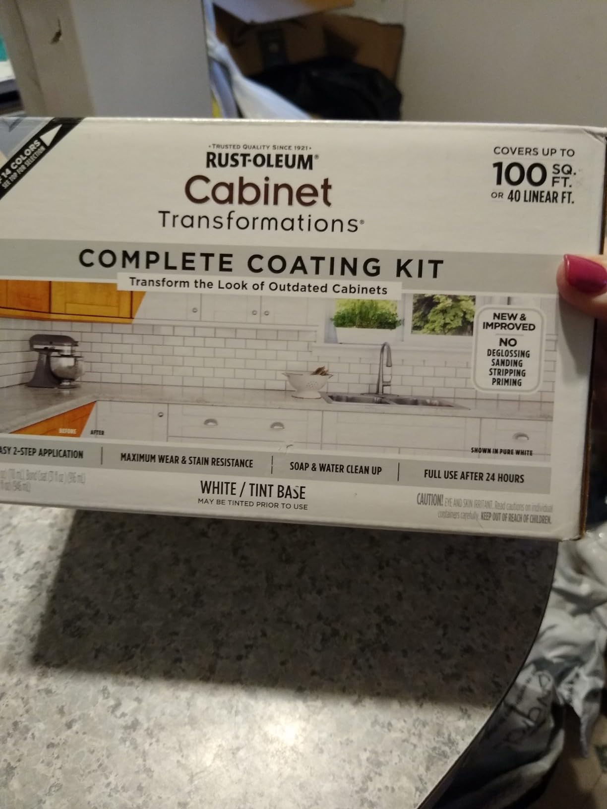 Rust-Oleum 374678 Cabinet Transformations Kit, Pure White 0.50 Gallon (Pack of 1) - Customer Photo 1