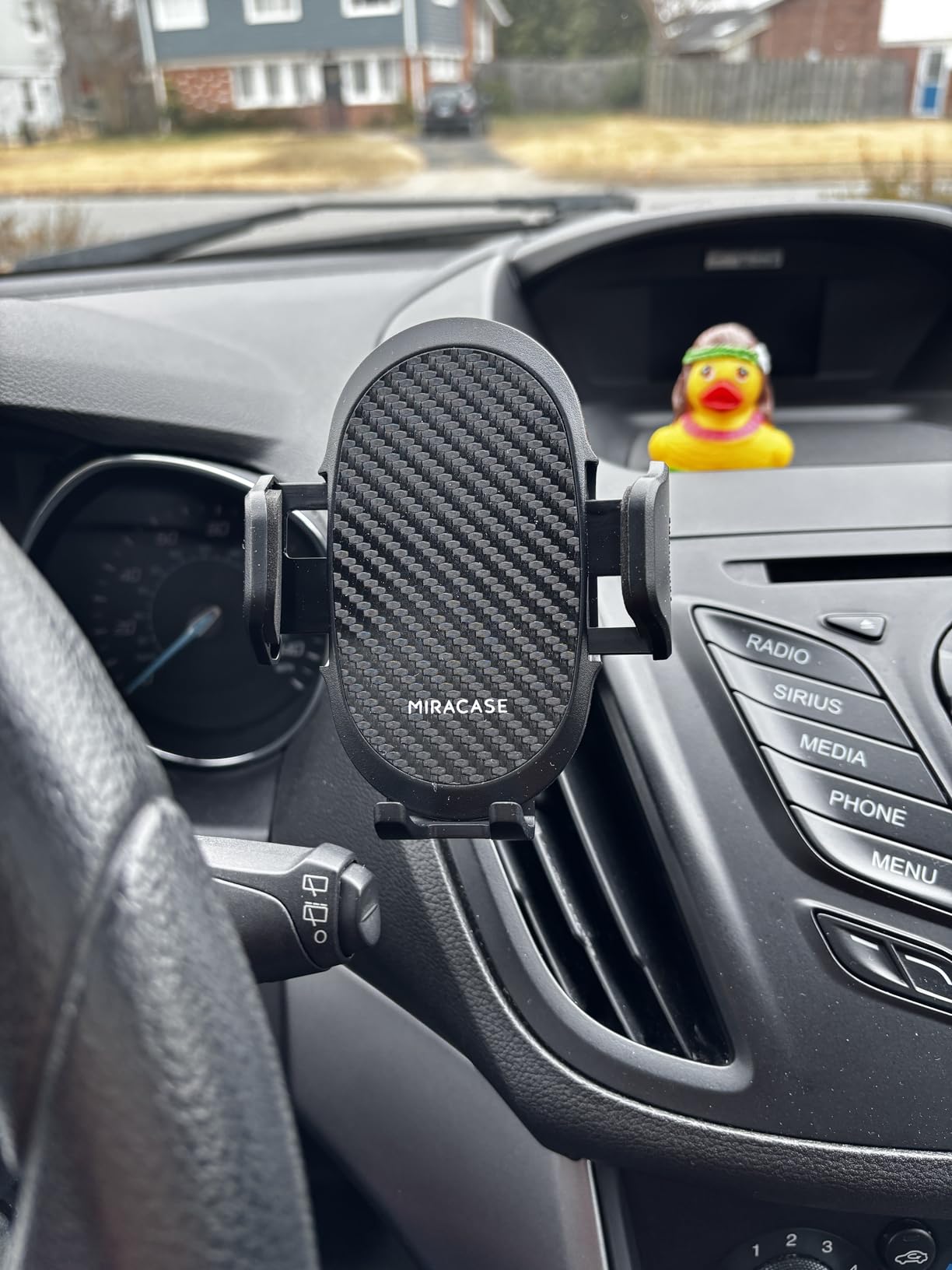 Miracase Phone Holders for Your Car with Metal Hook Clip, Air Vent Cell Phone Stand Car Mount, Universal Automobile Cradle for Garmin GPS Fit iPhone Android and All Smartphones, Dark Black - Customer Photo 2