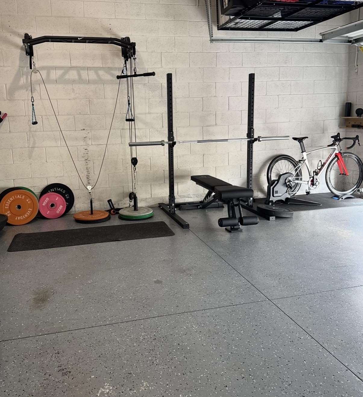 SELEWARE 48'' Heavy Duty Pull Up Bar Wall Mount Multi-function Chin up Bar with Home Gym Cable Pulley System LAT Pulldown Workout Attachments Heavy Bag Hanger - Customer Photo 2