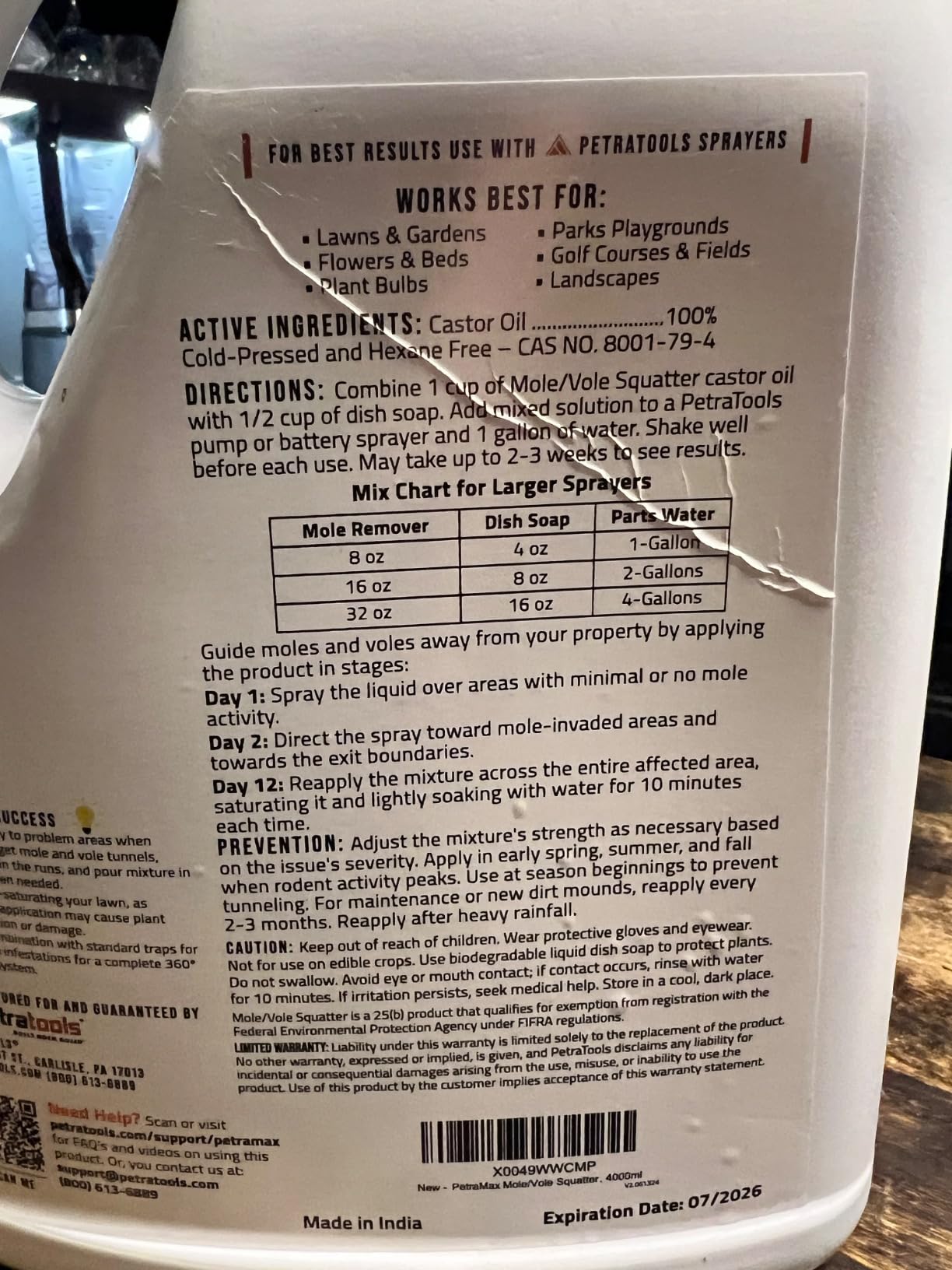 PetraMax Castor Oil Mole Repellent - Customer Photo 2