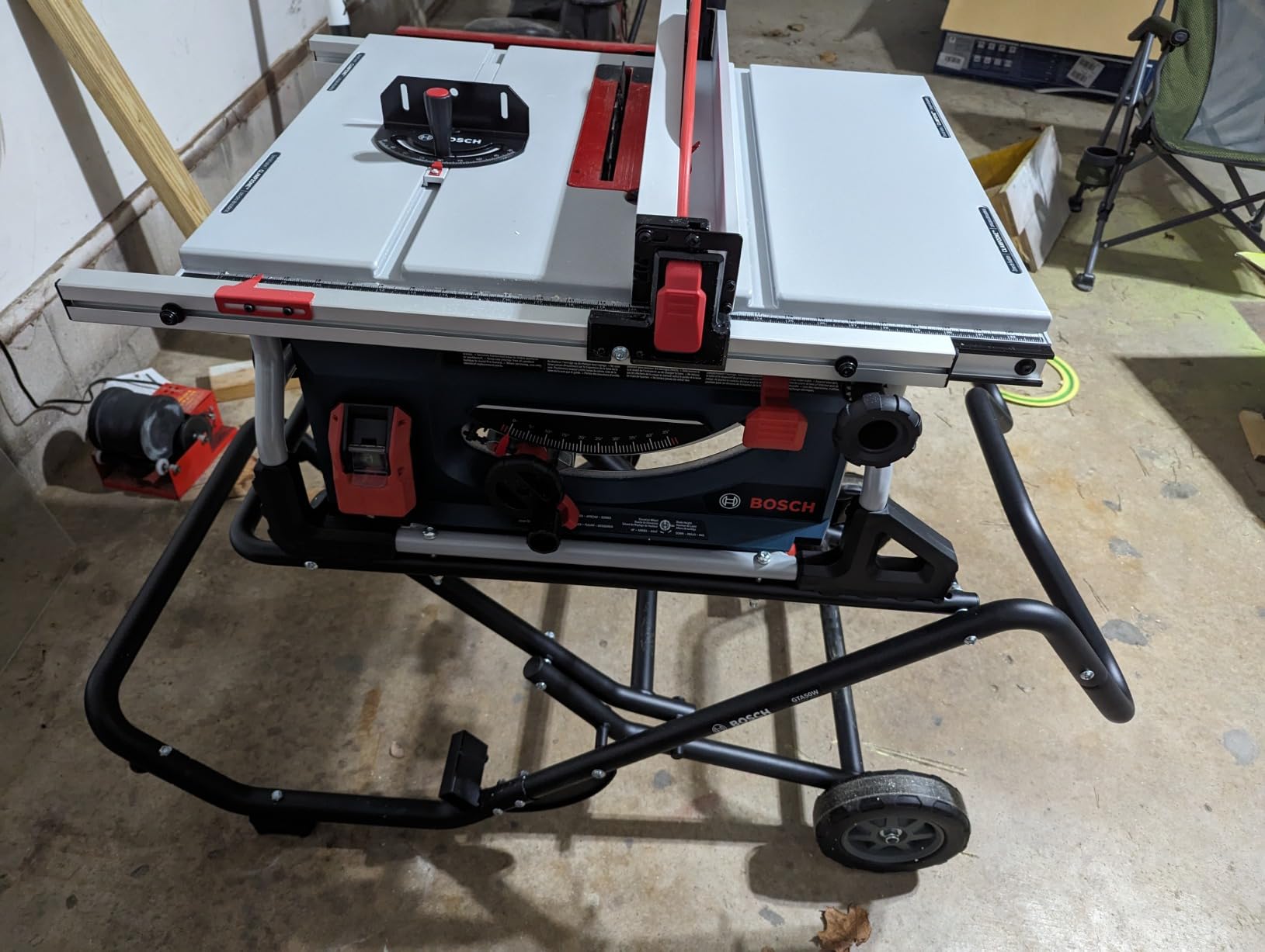 BOSCH GTS15-10 10 Inch Portable Jobsite Table Saw with Gravity-Rise Wheeled Stand, 15 Amp, 32-1/8 Inch Rip Capacity, 4 HP - Customer Photo 2