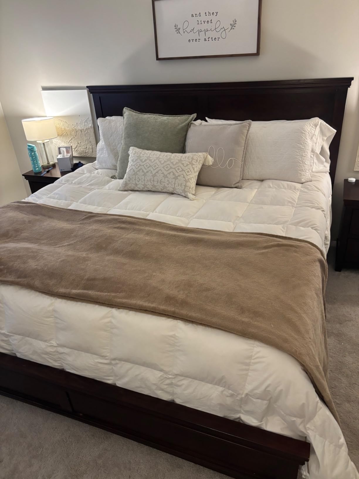 GOLDORO Queen Size Adjustable Bed Frame, Electric Bed Base, Wireless Remote Control, Whisper Quiet Durable Motor, Independent Head and Foot Incline, Fabric Covered - Customer Photo 2