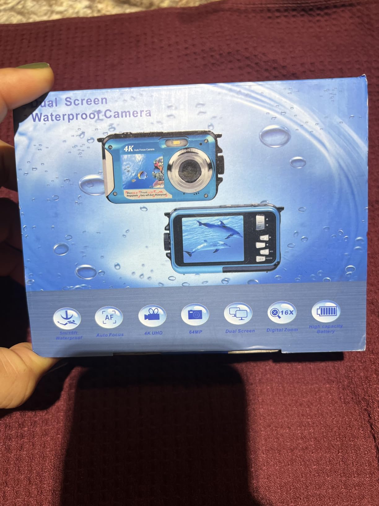 4K Underwater Camera 16FT Waterproof Camera with 32GB Card 64MP Autofocus Dual-Screen Selfie Underwater Camera for Snorkeling Waterproof Compact Floatable Digital Camera 1250mAh Battery Type-C (Blue) Customer Review 4K Underwater Camera 16FT Waterproof Camera with 32GB Card 64MP Autofocus Dual-Screen Selfie Underwater Camera for Snorkeling Waterproof Compact Floatable Digital Camera 1250mAh Battery Type-C (Blue) - Customer Photo 4
