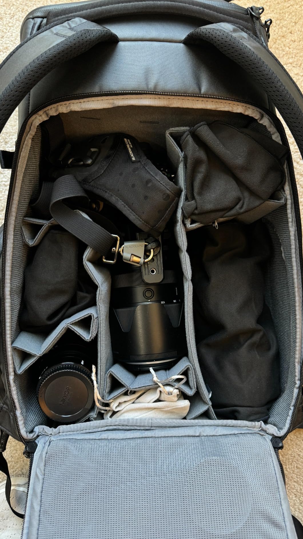 NANUK N-PVD 30L Camera Backpack – Water-Repellent with Rain Cover, Fits 2 Cameras, Drone, Tripod & 16