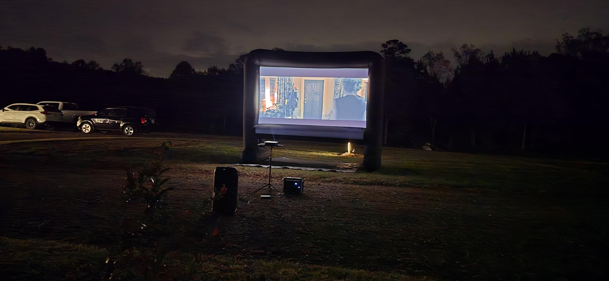 Dangbei Atom Portable Laser Projector, Google TV with Official Netflix, 1200 ISO Lumens, 180