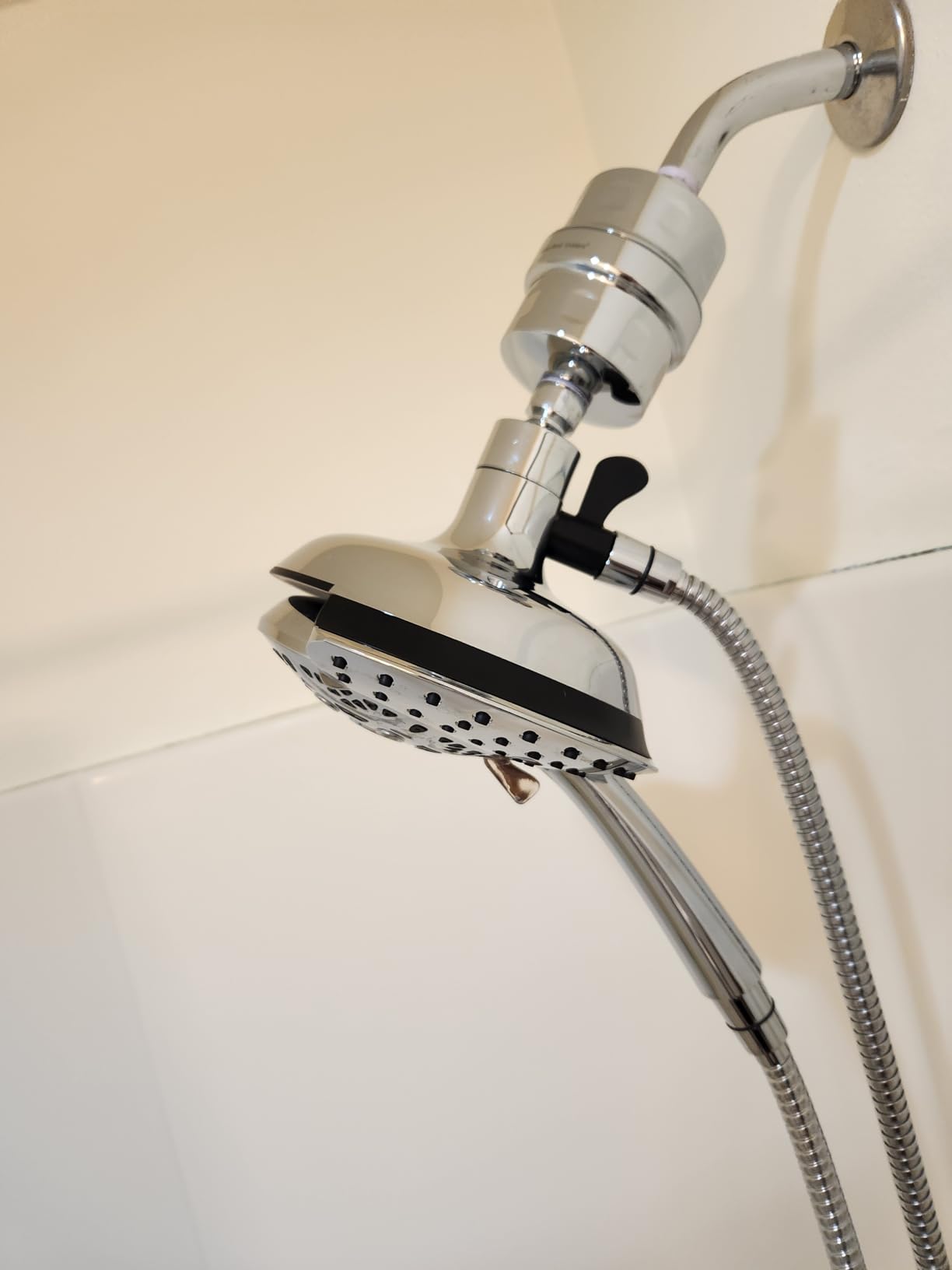 HammerHead Showers Solid Metal Shower Head Filter - KDF 55 Shower Filter, High Pressure Universal Shower Filters to Remove Toxic Chemicals - Removes Chlorine and Heavy Metals - Chrome - Customer Photo 1