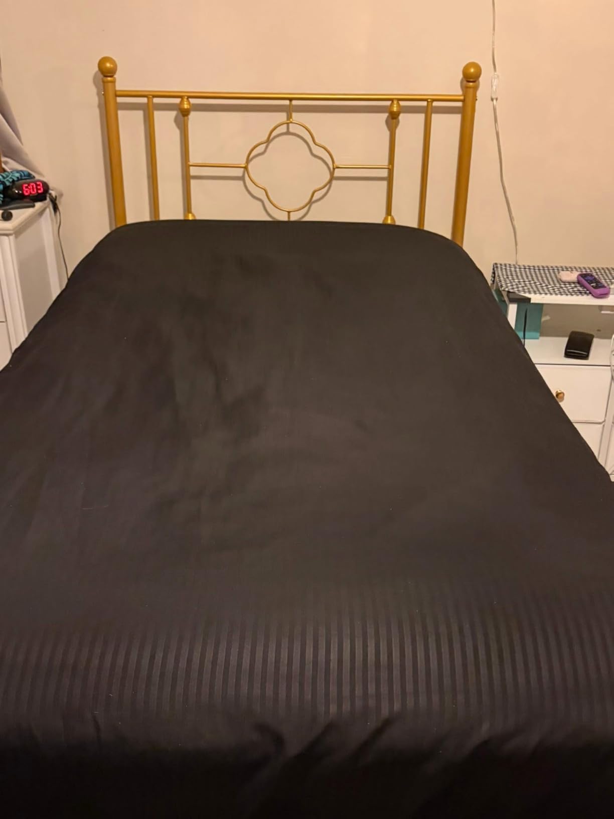 SHA CERLIN 14 Inches Full Size Metal Platform Bed Frame/Vintage Iron-Art Headboard and Footboard/Mattress Foundation for Storage/No Box Spring Needed/Noise-Free/Easy Assembly/Black - Customer Photo 1