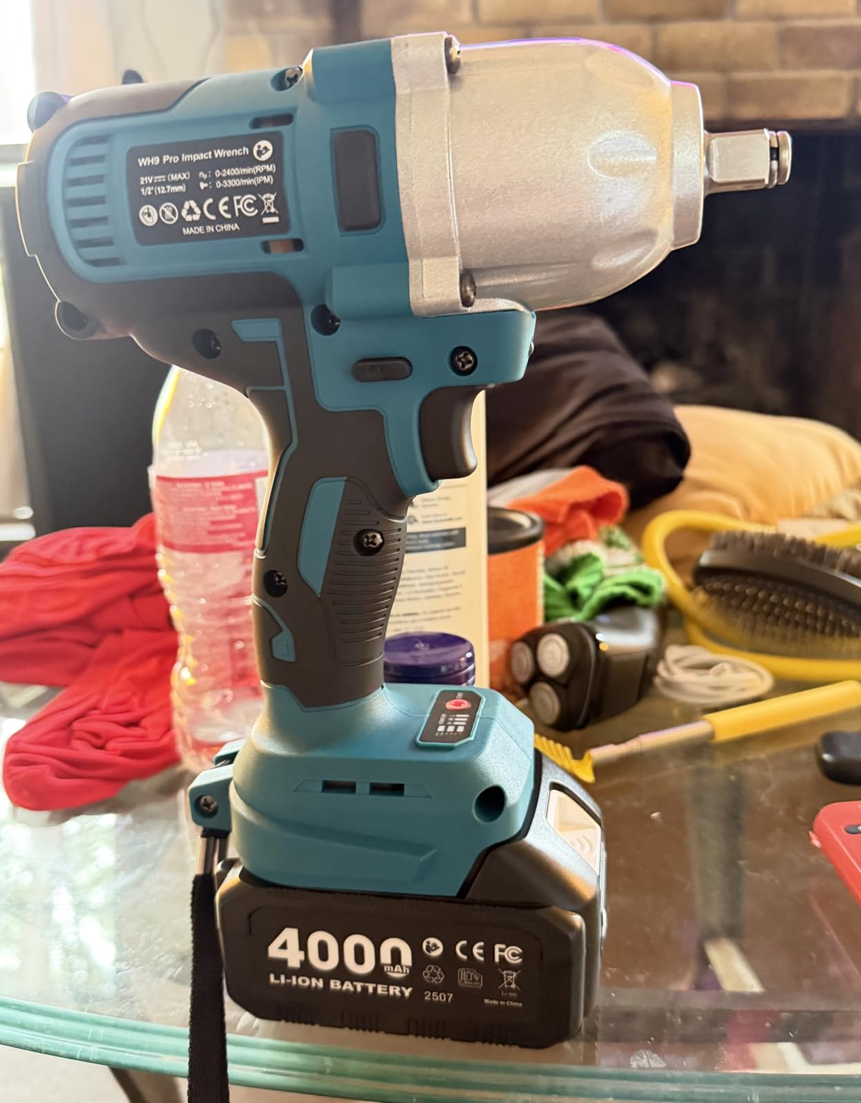 Seesii Impact Wrench 665 FT-LBS(900N.m) 3300IPM 1/2 Impact Gun High Torque Electric Impact Driver Cordless Impact Wrench with 21V 1x4.0Ah Battery 6 Sockets&Case for Home Car Tire Lug Nut Removal Tool - Customer Photo 1