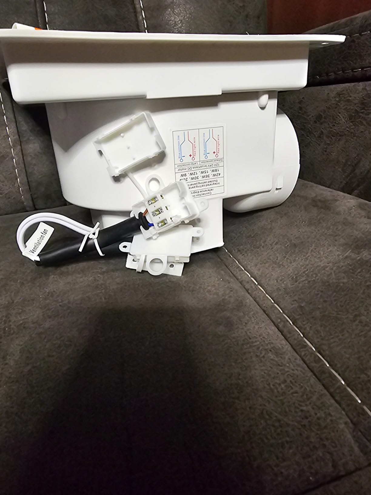 FEITON Bathroom Exhaust Fan with Light, Ceiling Mount, 110 CFM 1.0 Sones 4 Inch Duct, Quiet Square Bath Fan Light Combo, Shower Exhaust Fan with Light - Customer Photo 1