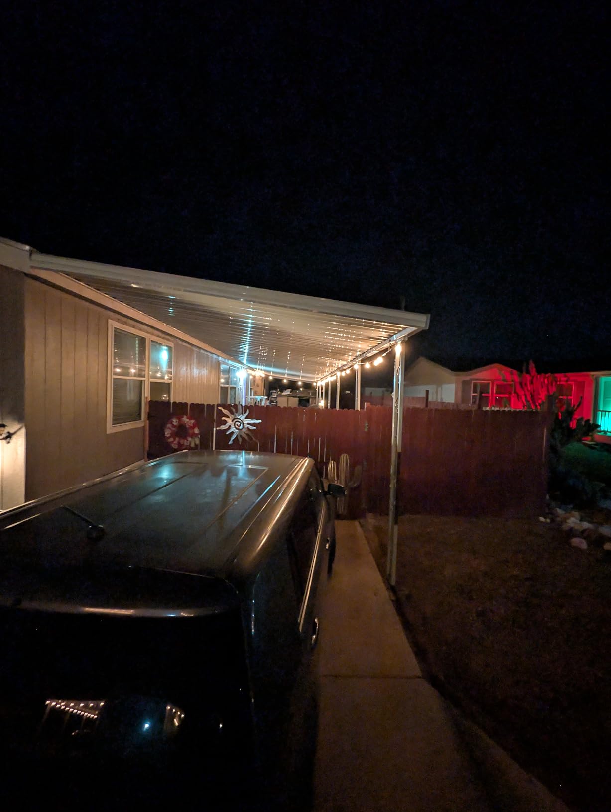 addlon 100FT LED Outdoor String Lights with Remote Waterproof Patio Lights with Shatterproof ST38 Replaceable Bulbs, Dimmable Outside Hanging Light Connectable for Porch, Backyard, 2200K - Customer Photo 1
