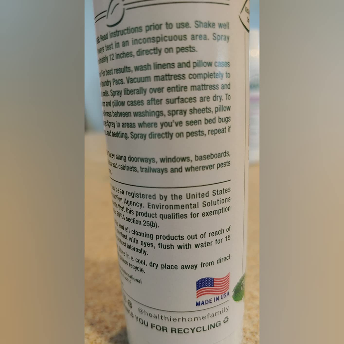 CHOMP! Travel Size Bed Bug & Insect Repellent, Natural, TSA Approved Indoor Pest Control Spray for Travel & Home, Plant-Based Dust Mite, Ant, Spider, Fly Killer, Peppermint Scent, 3.4 Fl Oz - Customer Photo 2