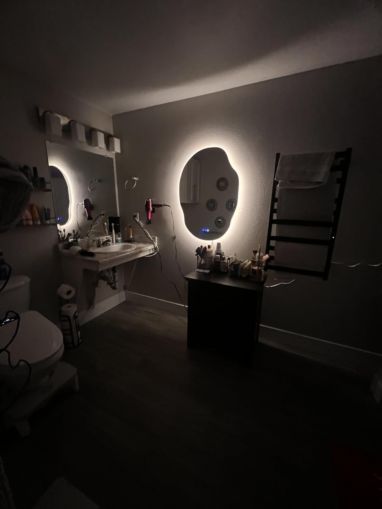 Colliford Towel Warmer,Stainless Steel Towel Warmer Rack for Bathroom -10 Bars Wall Mounted Towel Heater with Intelligent Touch Screen Timer, Hard Wired/Plug-in, Black - Customer Photo 1