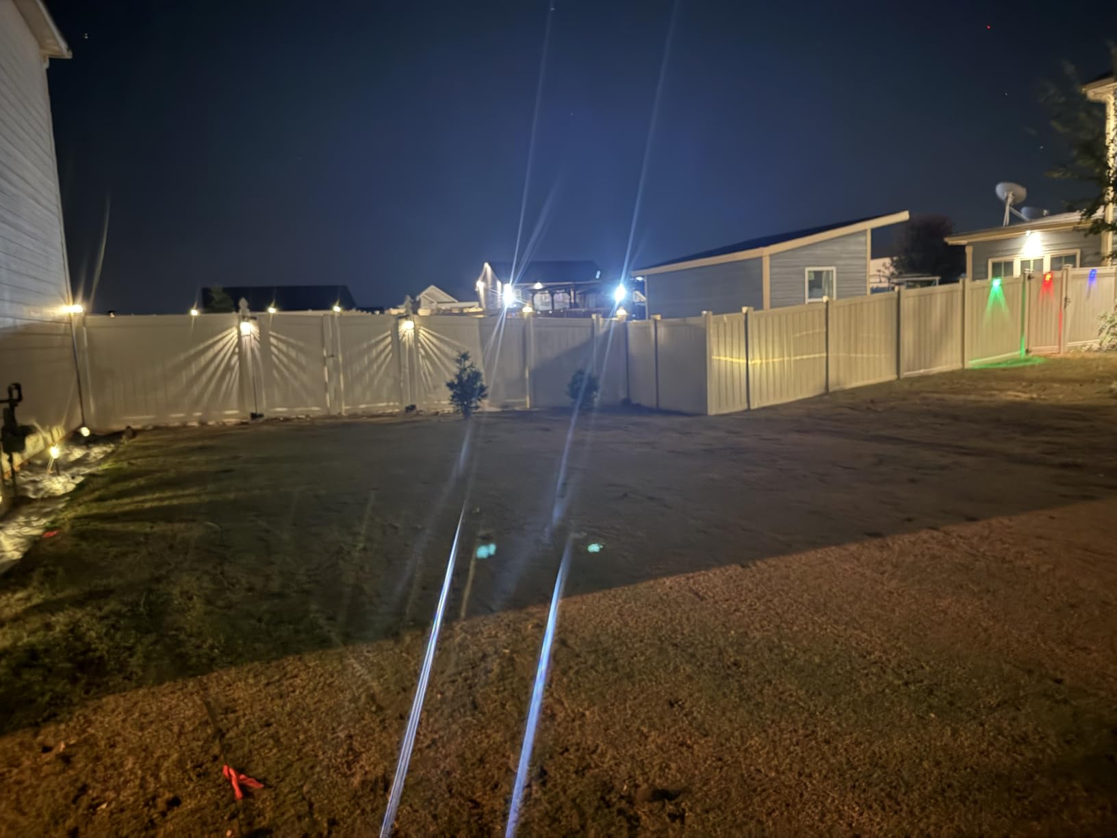 VOLISUN Solar Post Cap Light Outdoor Waterproof 12pack,Solar Fence - Post Lights for 4x4 5x5 6x6 Wooden/Vinyl Post,Black Deck Post Cap Light Solar Powered with Warm White for Garden/Patio/Porch - Customer Photo 2