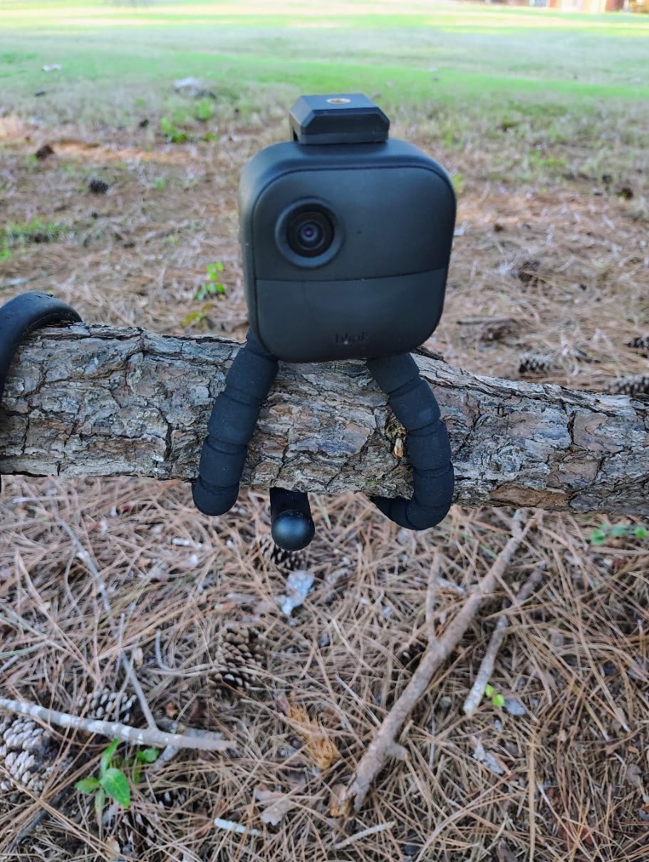 Amazon Basics Portable and Flexible Tripod with Wireless Remote and Smartphone Clamp, 10-inch, Black customer photo 2