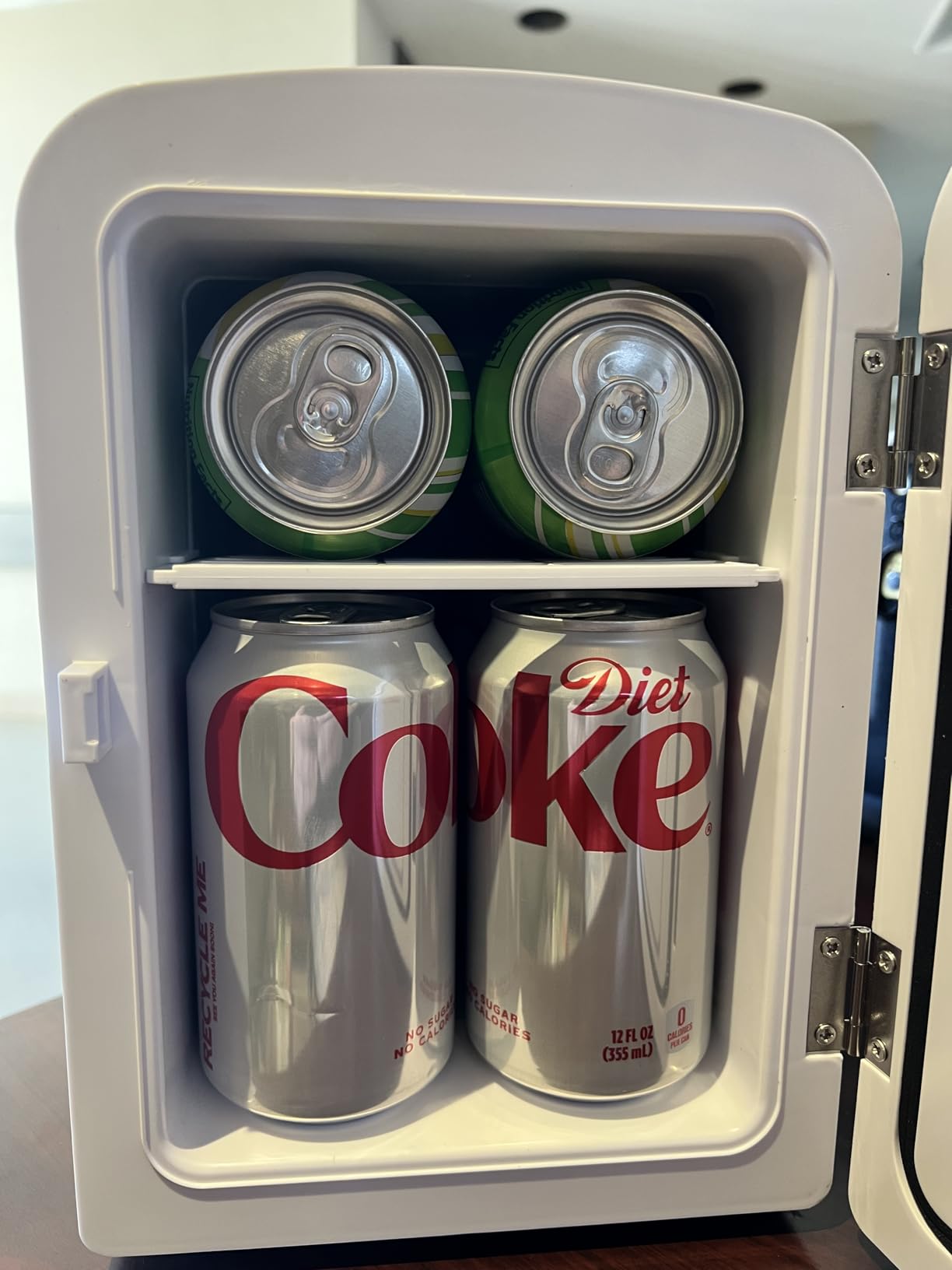 Antarctic Star Compact Refrigerator, Portable Mini Fridge, Skin Care 4L Capacity/6 Cans, for Bedroom, Car, Office & Dorm, Small Cooler for Cosmetics, Beverage and Food, White - Customer Photo 1