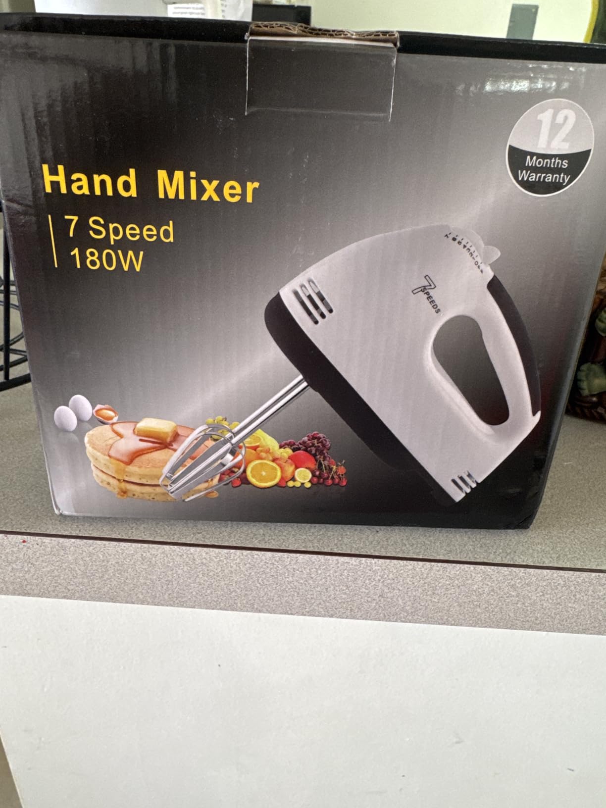 Showvigor Electric Hand mixer - 7 Adjustable Speed 180W Handheld Mixer Electric Whisk with 5 Stainless Steel Accessories, Turbo Boost/Self-Control Speed + Eject Button Food Beater for Cakes Eggs - Customer Photo 2