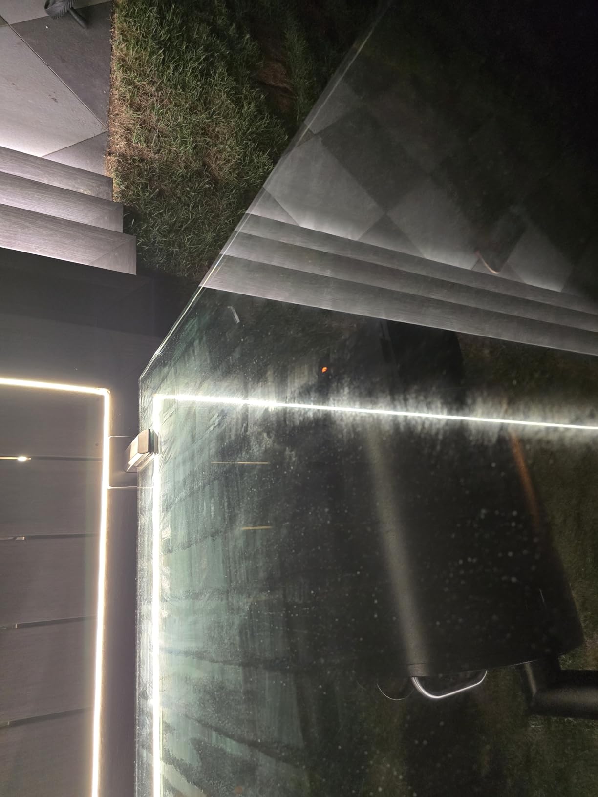 Frameless Glass Railing Panel - 1/2'' Clear Tempered Glass Railing System with 2 Posts - 36