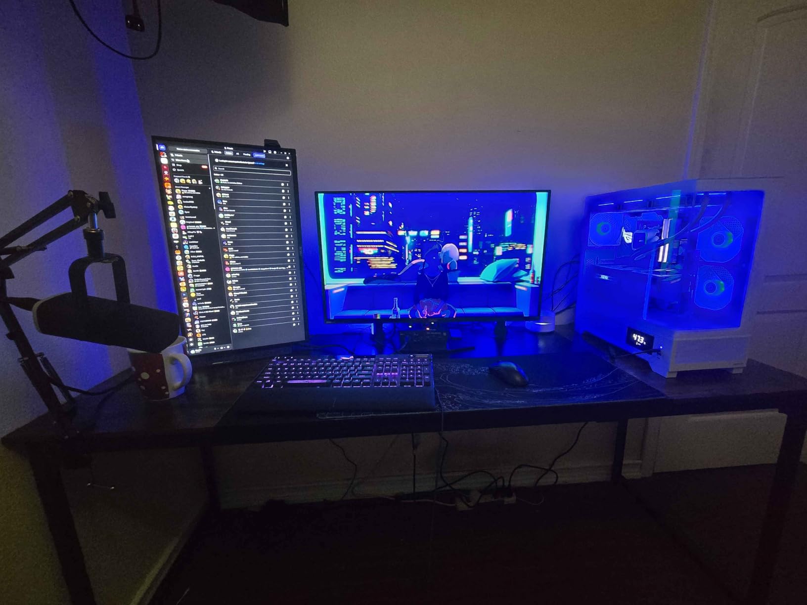 Huuger Computer Desk, 63 Inch Office Desk, Gaming Desk with Storage, Writing Desk Work Desk for Home Office, Study, Modern Simple Desk, Large Legroom, Metal Frame, Rustic Brown and Black - Customer Photo 1