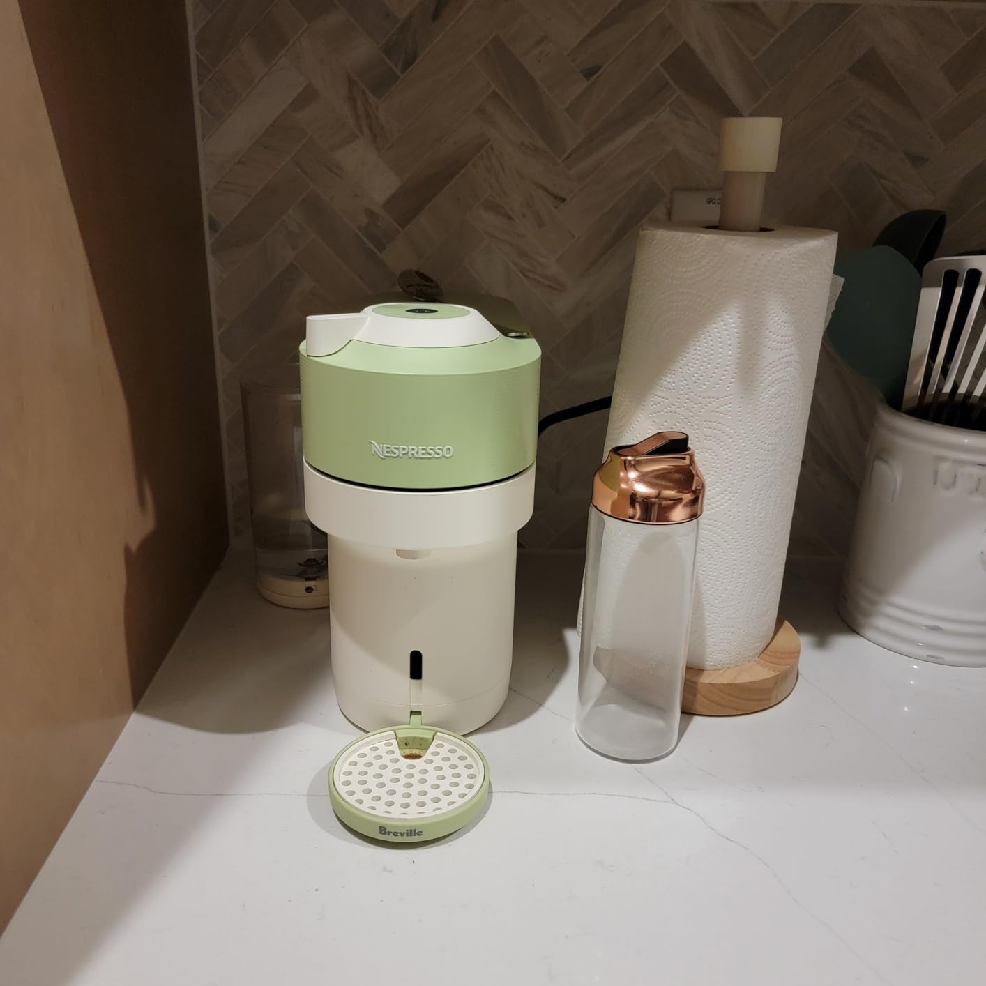 Nespresso Vertuo Pop+ Coffee and Espresso Maker by Breville, Coconut White - Customer Photo 1