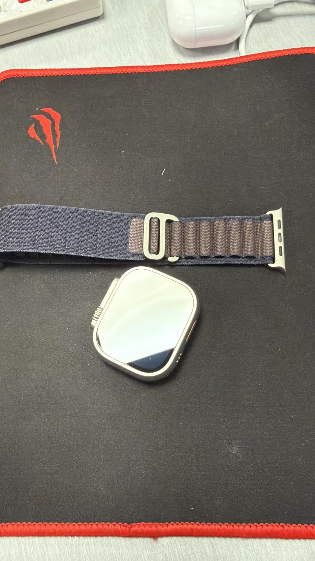 Apple Watch Ultra 2 [GPS + Cellular 49mm] Smartwatch with Rugged Titanium Case & Blue/Black Trail Loop S/M. Fitness Tracker, Precision GPS, Action Button, Extra-Long Battery Life - Customer Photo 2