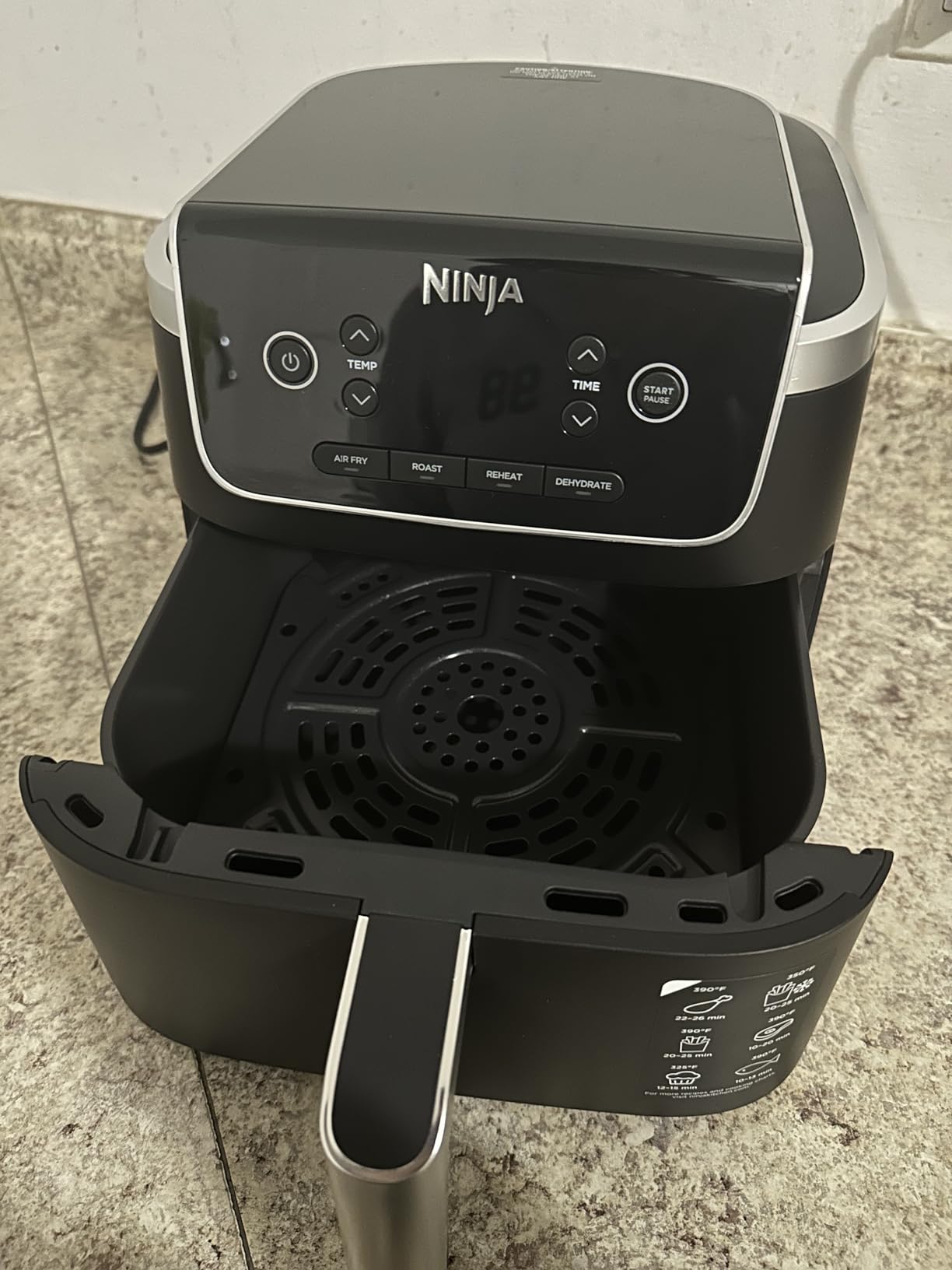 Ninja Air Fryer with Air Crisp | 5 QT Capacity fits up to 4lbs of Fries | 4-in-1 Pro Air Fry, Roast, Reheat, Dehydrate | 400°F Max Temp | 1750 Watts | W/Nonstick Basket & Crisper Plate | Grey | AF141 customer photo 1