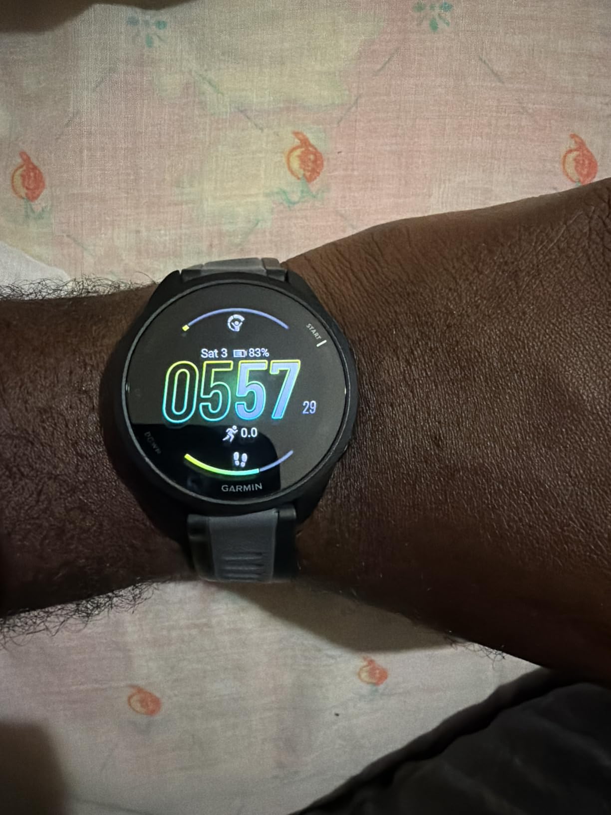 Garmin Forerunner 165, Running Smartwatch, Colorful AMOLED Display, Training Metrics and Recovery Insights, Whitestone - Customer Photo 2