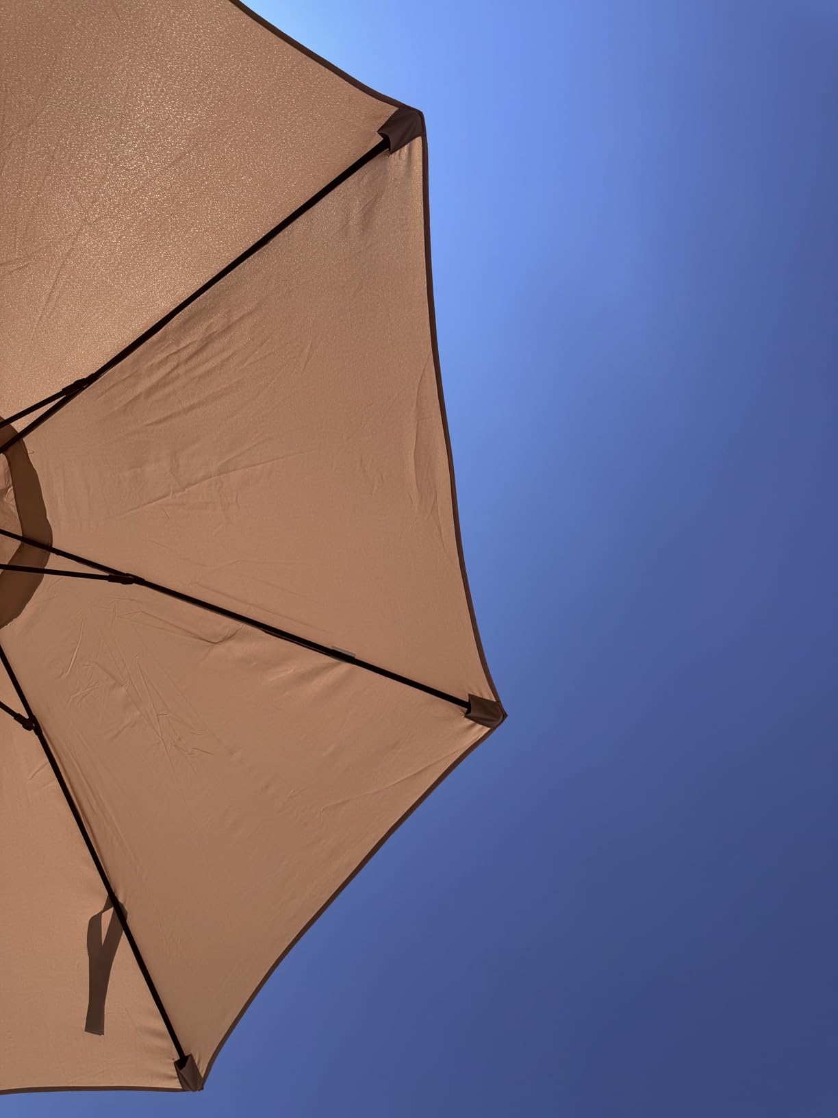 PatioKingdom 9FT Patio Outdoor Umbrella-UPF 50+ Sun Shade with Wind Vent, Push-Button Tilt & Smooth Crank Lift, Rust-Resistant Fiberglass Frame for Garden, Backyard,Yard - Customer Photo 1