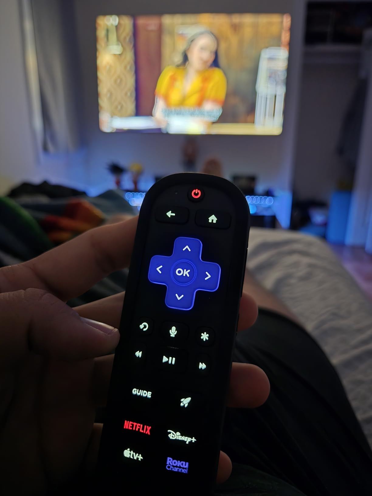 Roku Voice Remote Pro (2nd Ed.) | Rechargeable TV Remote Control with Hands-free Voice Controls, Backlit Buttons, & Lost Remote Finder - Replacement Remote Compatible with All Roku TV, Players & Audio - Customer Photo 2