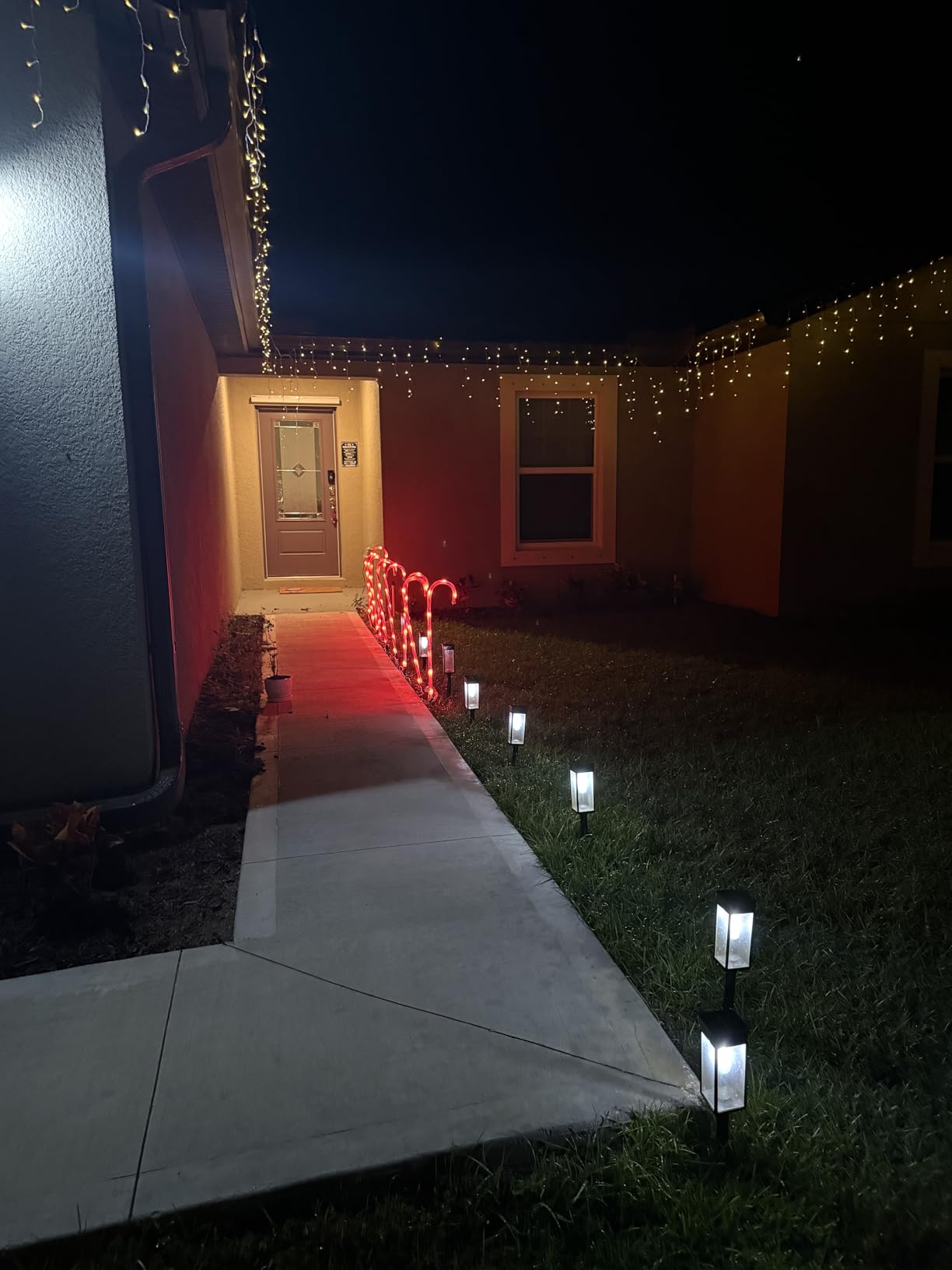 ALFIOT Solar Pathway Lights Outdoor, 8 Pack Bright Solar Lights Outdoor, Auto On/Off, IP65 Waterproof Solar Garden Lights Solar Powered Landscape Lighting for Yard Patio Walkway Driveway Pathway - Customer Photo 1