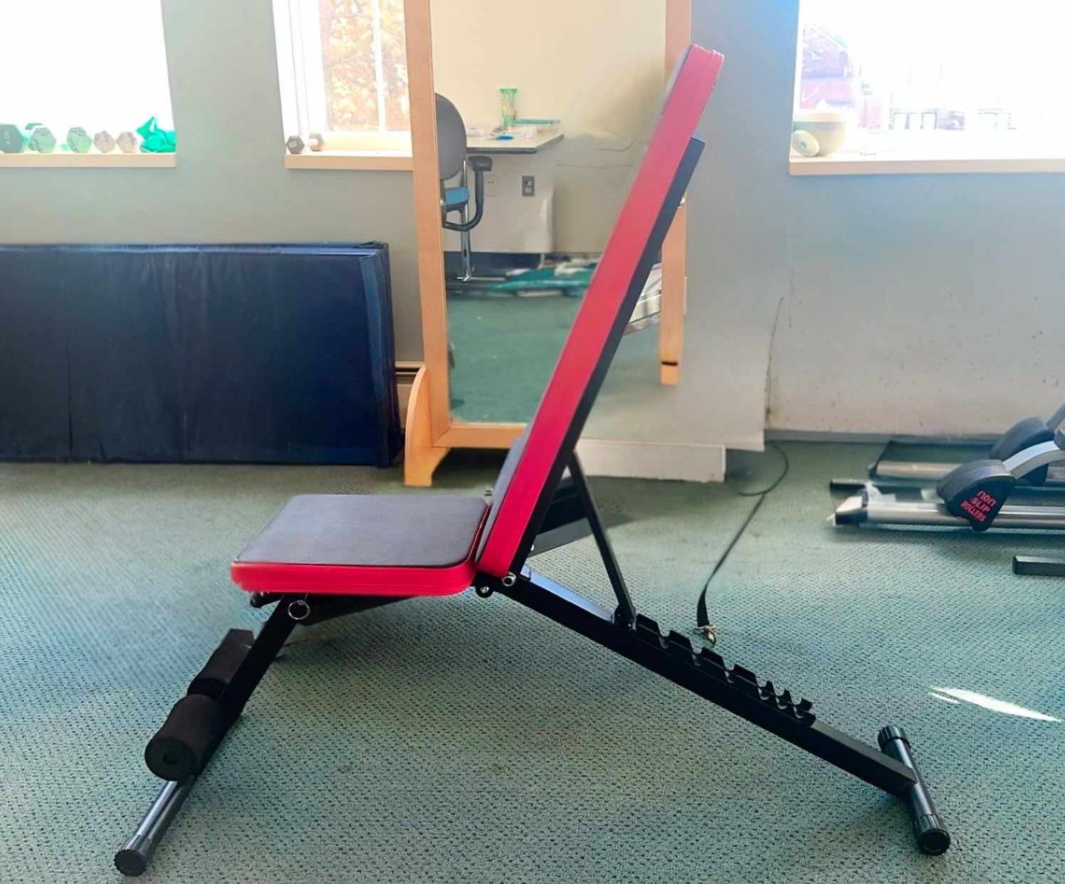 NICEPEOPLE Basic Weight Bench for Home Gym, 8 Backrests Adjustable Bench with 660LBS Weight Capacity for Chest Shoulders Arms Muscles, Foldable and Compact for Small Space Apartment Room - Customer Photo 2