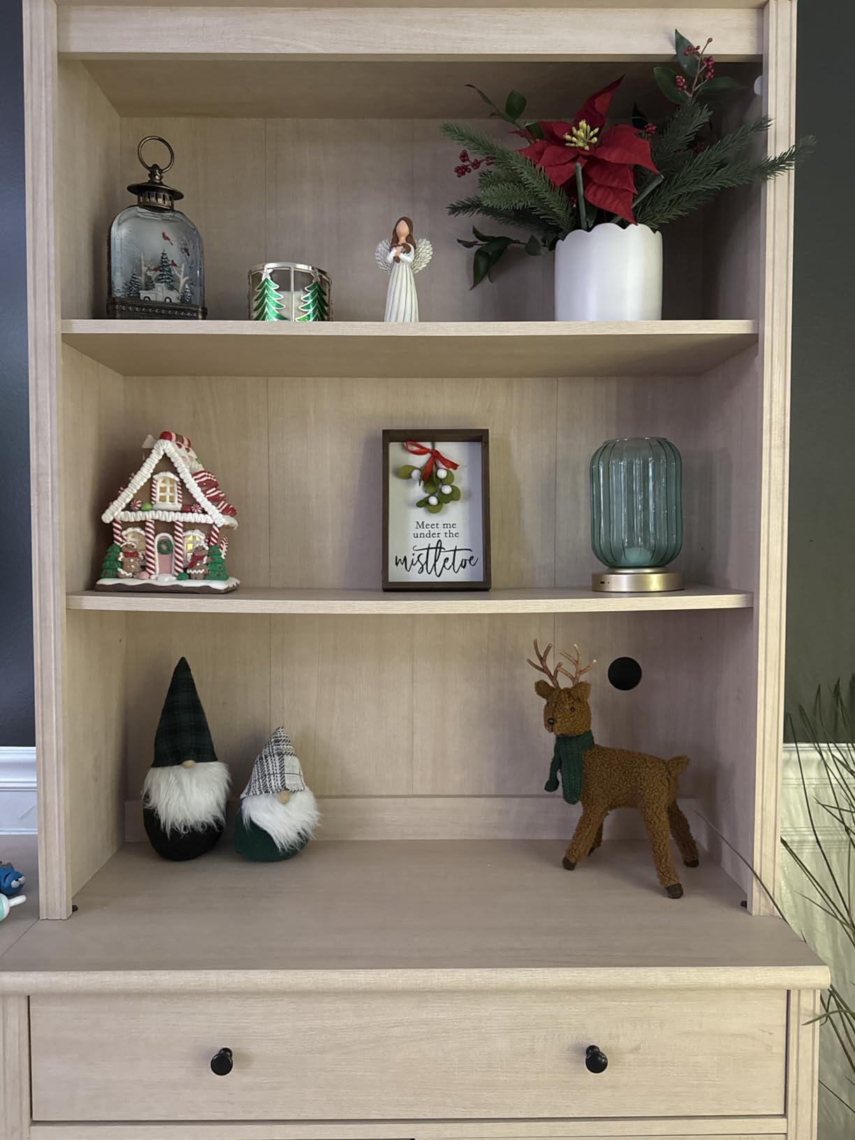 WAMPAT Entertainment Center with Bookshelves for TVs up to 75