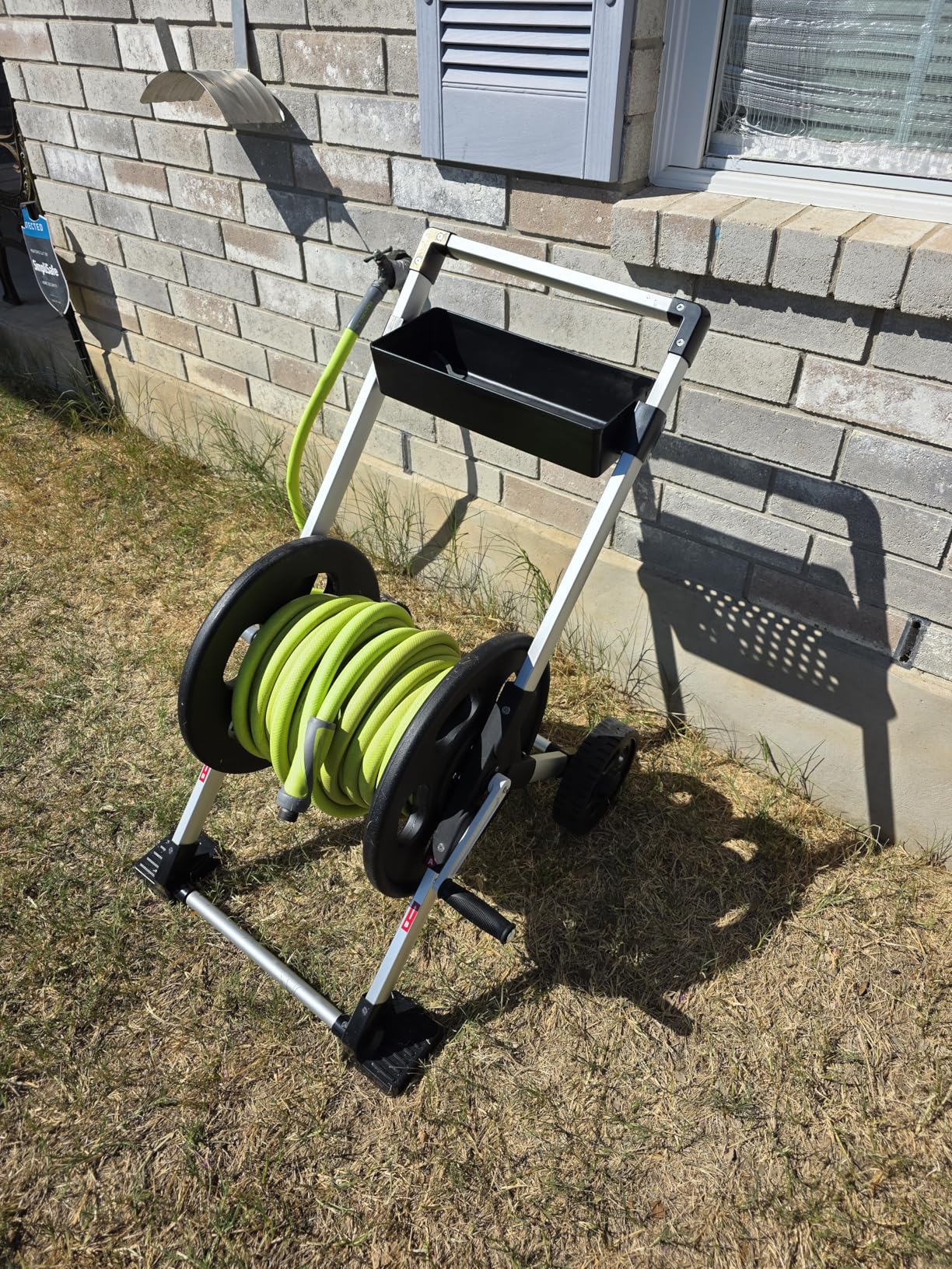 304 Explorer Two Wheel Hose Reel Cart, Aluminum, Holds 250-feet of 5/8