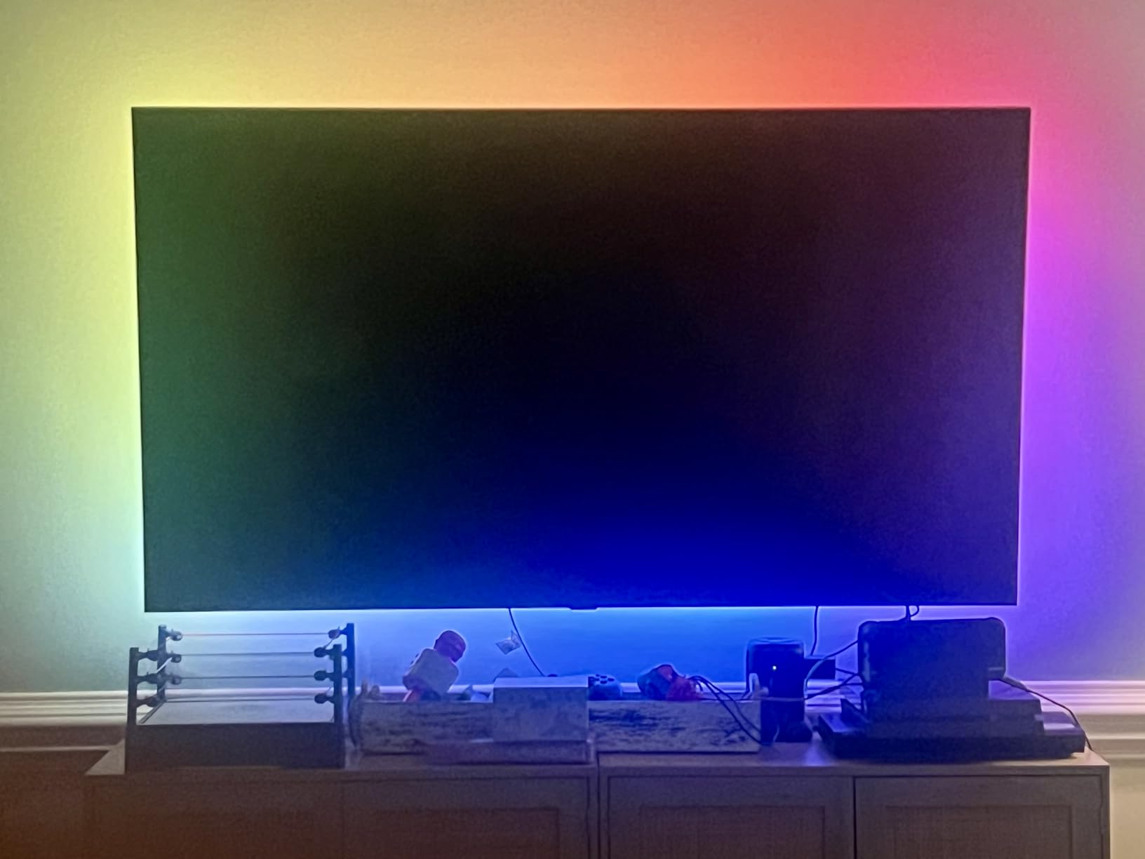 WiZ Connected 16.4 ft LED Light Strip For Your Smart Home, Flowing Multicolor LED Lights, Color-Changing RGBIC Lighting, Cuttable, Voice/App Control, Works with Google Home, Alexa and HomeKit - Customer Photo 2
