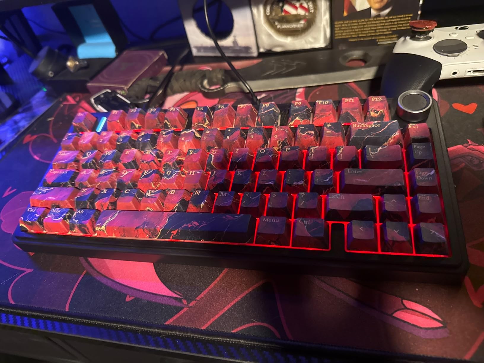 AULA F75 Pro Wireless Mechanical Keyboard,75% Hot Swappable Custom Keyboard with Knob,RGB Backlit,Pre-lubed Reaper Switches,Side Printed PBT Keycaps,2.4GHz/USB-C/BT5.0 Mechanical Gaming Keyboards - Customer Photo 1