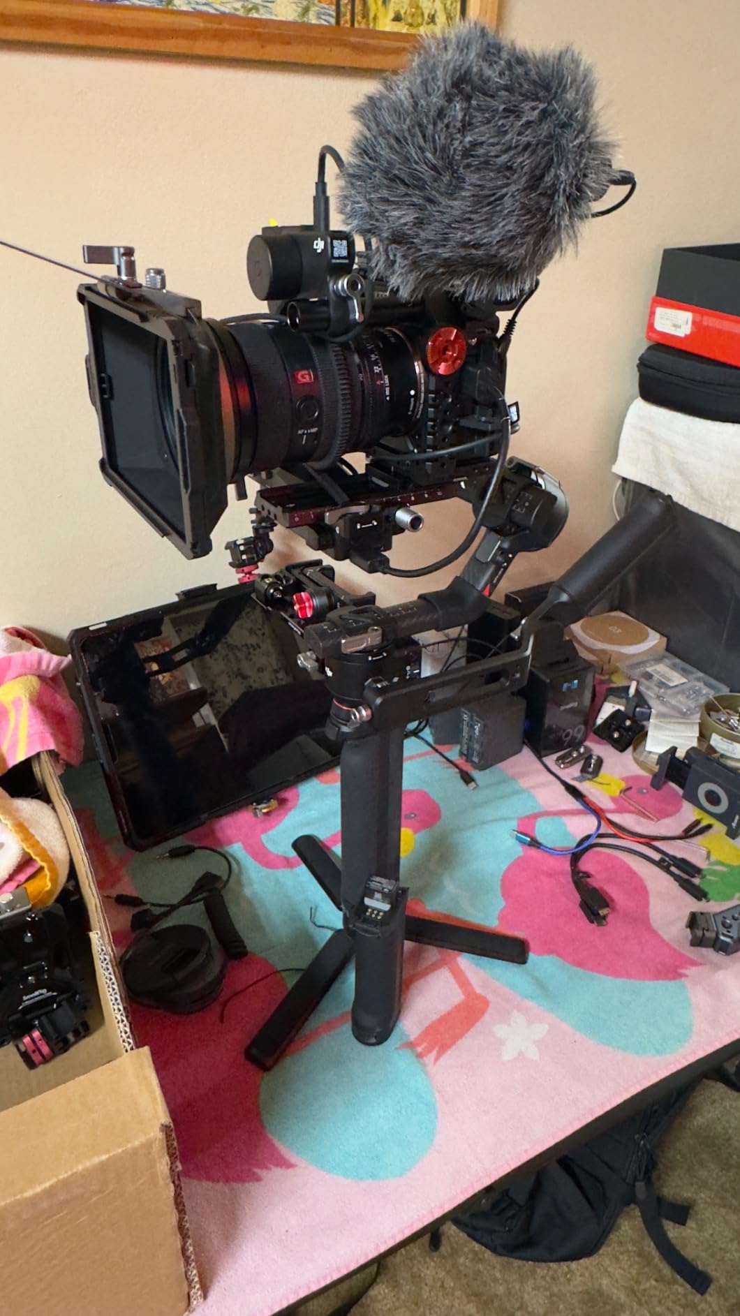 DJI RS 4 Pro Combo, 3-Axis Gimbal Stabilizer for DSLR & Cinema Cameras, Native Vertical Shooting, 4.5kg/10lbs Payload, Image Transmitter & Focus Pro Motor, Condenser Shotgun Microphone - Customer Photo 2