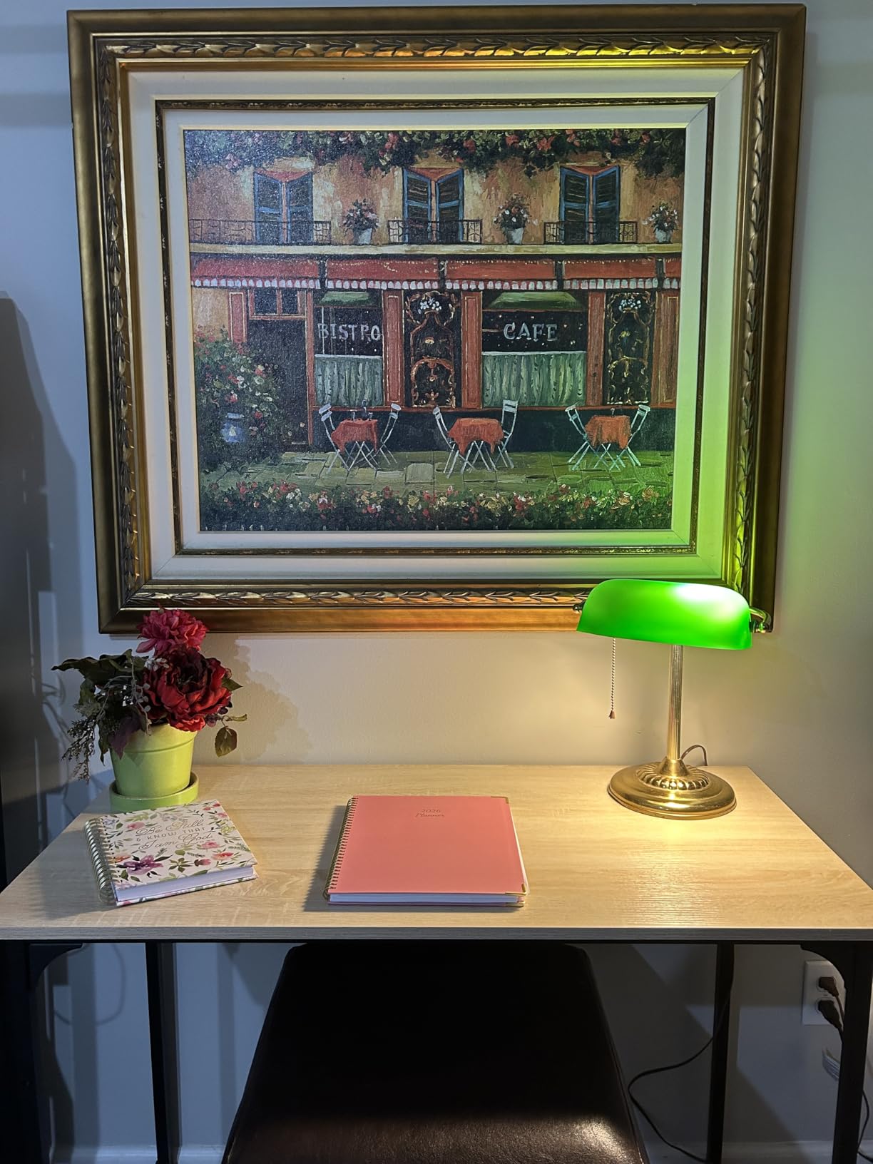 PayLessHere | 39 Inch Computer Desk | Brown | Office Desk with Metal Frame, Adjustable Feet | Water-Resistant, Scratchproof Surface | Sturdy Writing Table for Home Office or Study | Pack of 1 - Customer Photo 1