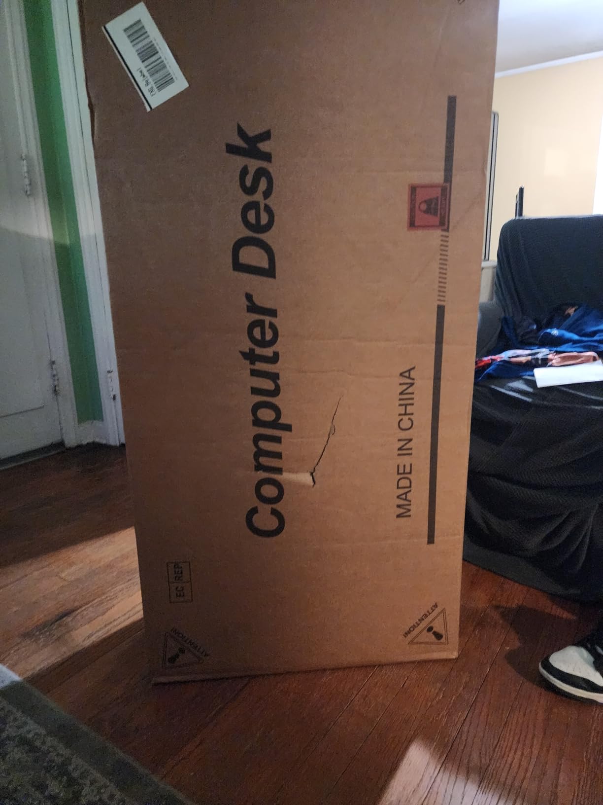 SEDETA L Shaped Computer Desk, 58'' Office Desk with 3 Drawers and Bookshelf, L Shaped Corner Desk with Storage Shelves and LED Light for Home Office, Gaming Desk, L Desk, White - Customer Photo 2