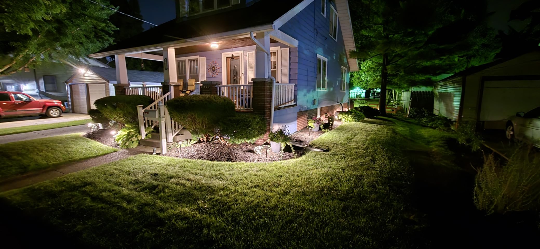 SUNVIE All-in-One LED Pathway Lighting Kit, 8-Pack Low Voltage Landscape Lights with Transformer and 100FT 16/2 AWG Wire, 3000K Waterproof Landscape Lighting with Connectors for Walkway Garden Yard - Customer Photo 1
