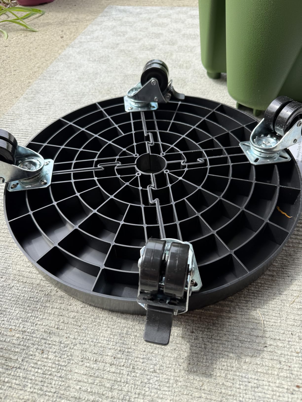 20 Inch Heavy Duty Plant Caddy with 360 Degree Lockable Wheels,600 Lbs Capacity,Outdoor Indoor Rolling Plant Stand with Casters,Black Large Plant Dolly Potted Planter Cart for Big Flower Pots Plant Pots - Customer Photo 2