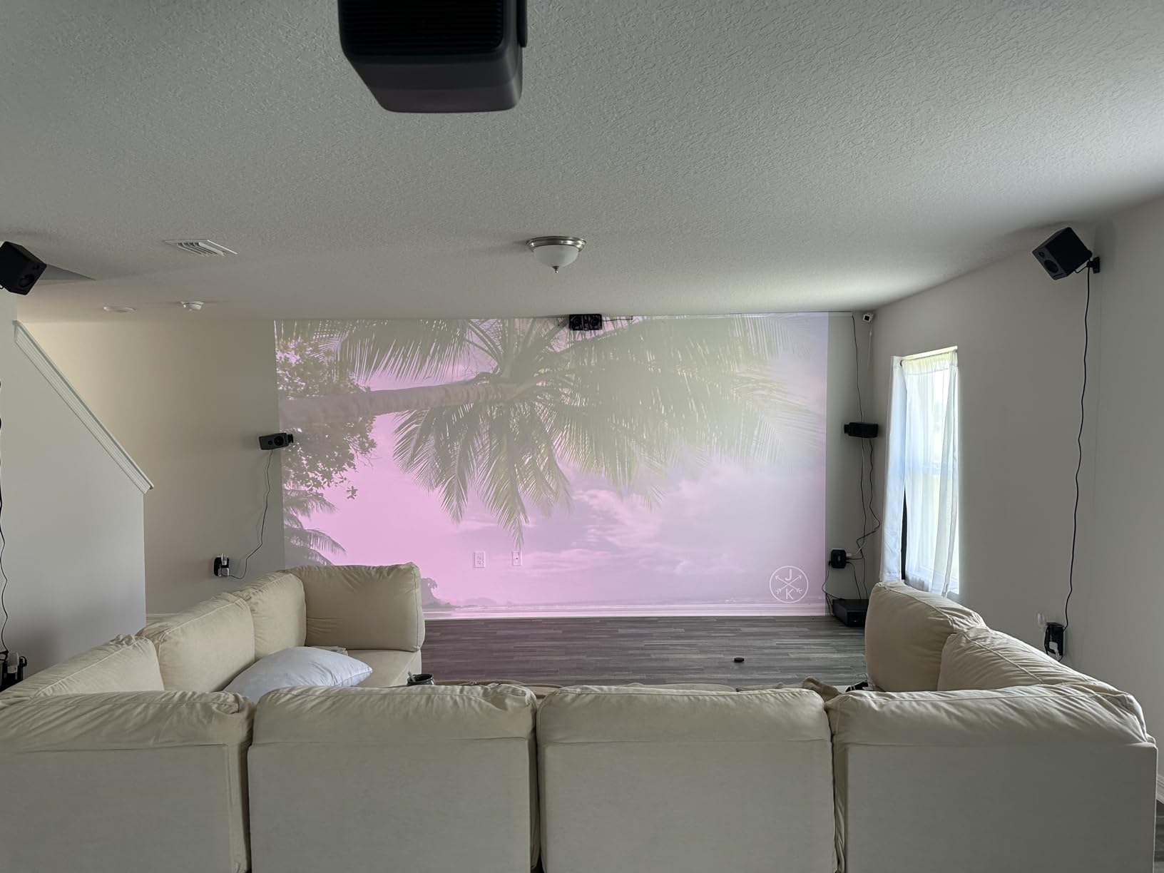 JMGO N1S Ultra 4K Triple Laser Projector with WiFi and Bluetooth, 2800 ISO Lumens, Google TV, 360° Sensorless Picture Correction, 300