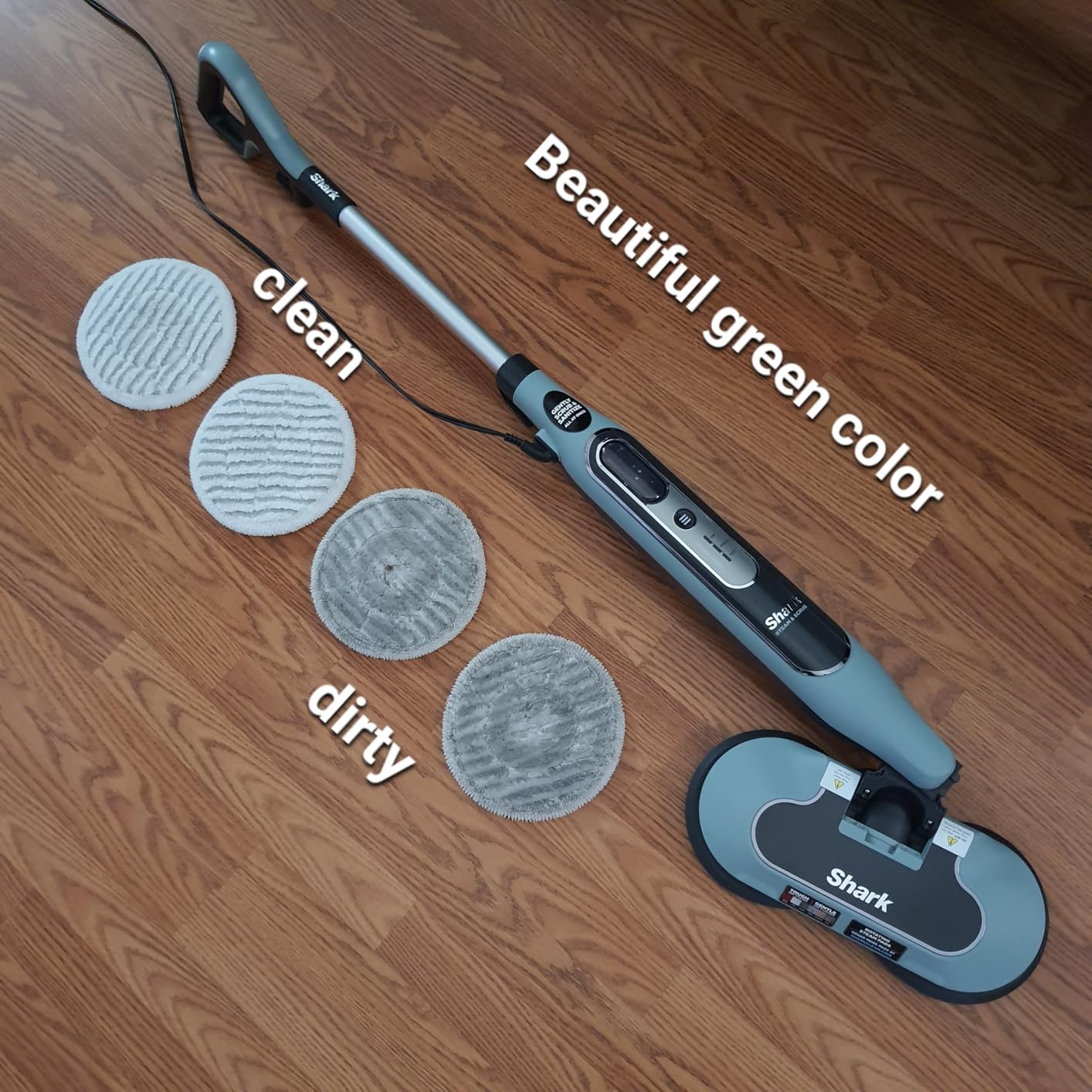 Shark Steam & Scrub with Steam Blaster Technology All-in-One Hard Floor Steam Mop with 3 Steam Modes & LED Headlights S8201, Rotator White customer photo 2