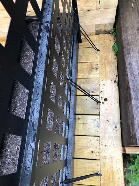 FENCY Metal Planter Box with Trellis, Planter Trellis for Climbing Plants Vegetable Vines, Trellis with Planter Box & Privacy Screen, Raised Garden Bed with Drainage Holes (23.6