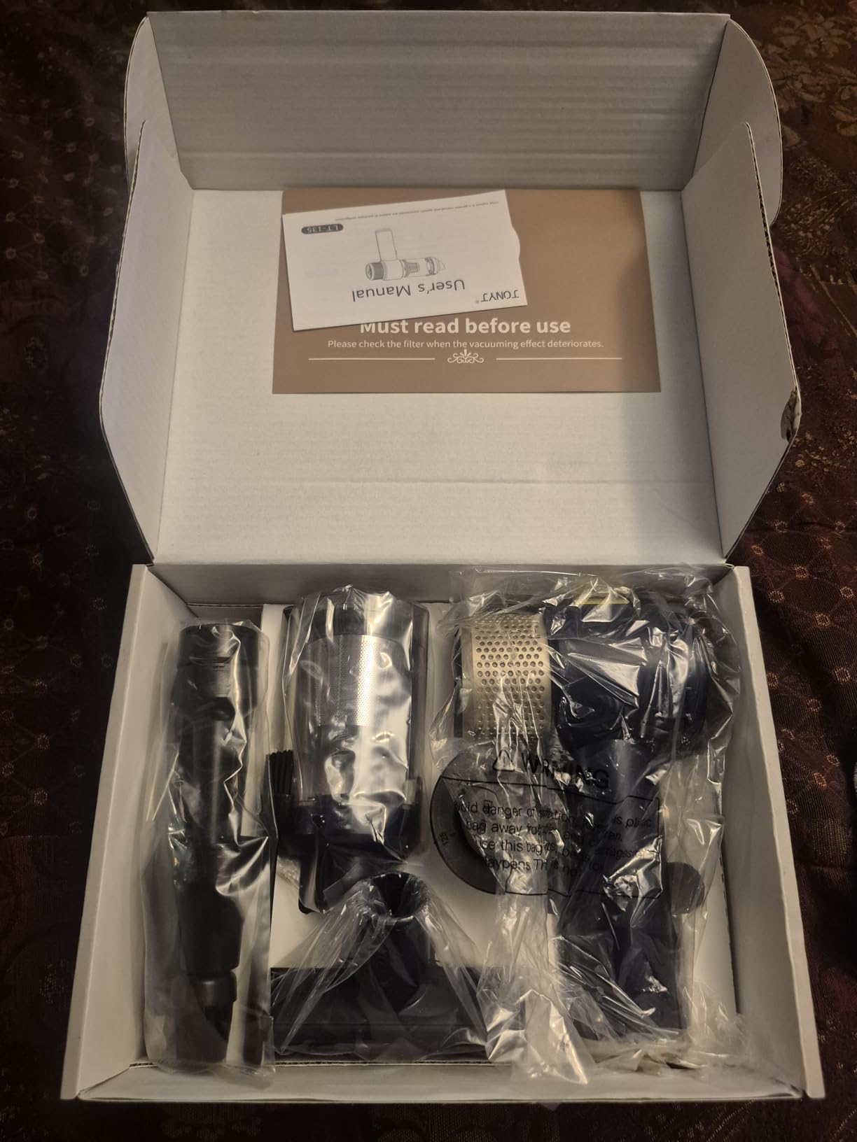 JONYJ Handheld Car Vacuum Cleaner, 16000PA Hand Held Vacuum Portable Cordless, 2 in 1 Air Duster and Vacuum Cleaner with LED Light, Multi-Nozzles, 120W High Power Mini Vacuum for Home, Pet, Office - Customer Photo 1