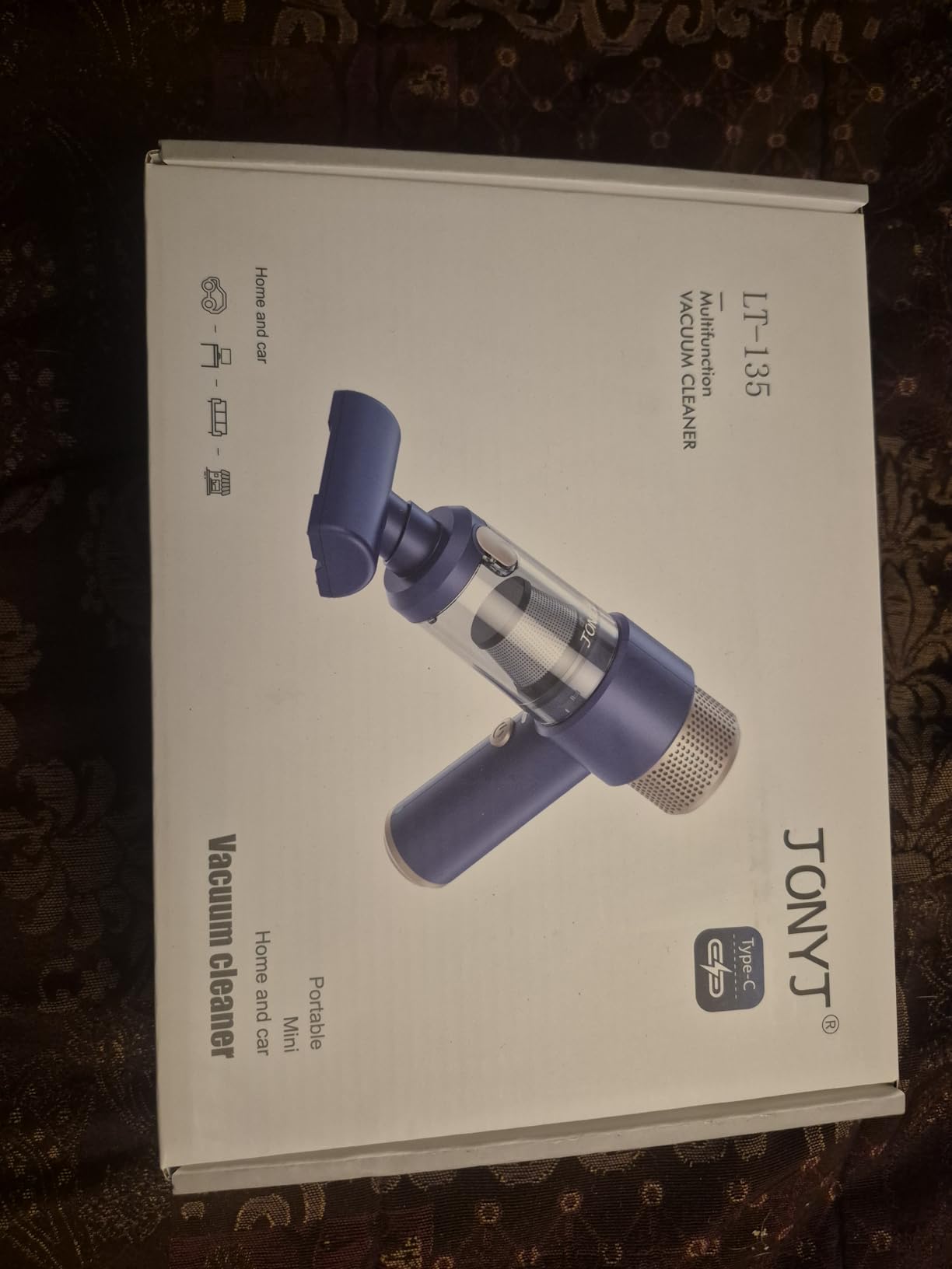 JONYJ Handheld Car Vacuum Cleaner, 16000PA Hand Held Vacuum Portable Cordless, 2 in 1 Air Duster and Vacuum Cleaner with LED Light, Multi-Nozzles, 120W High Power Mini Vacuum for Home, Pet, Office - Customer Photo 2