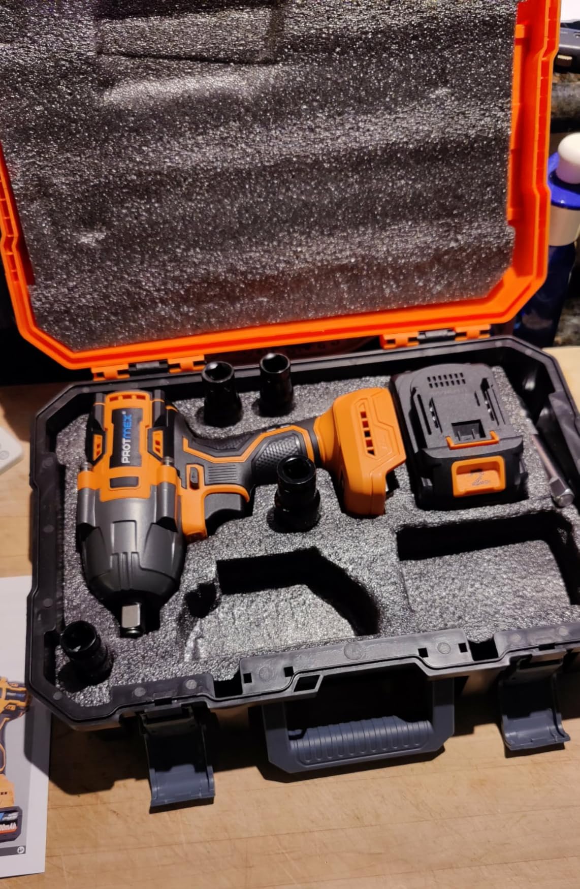 Protmex Cordless Impact Wrench, 900Ft-lbs (1200N.m) 1/2