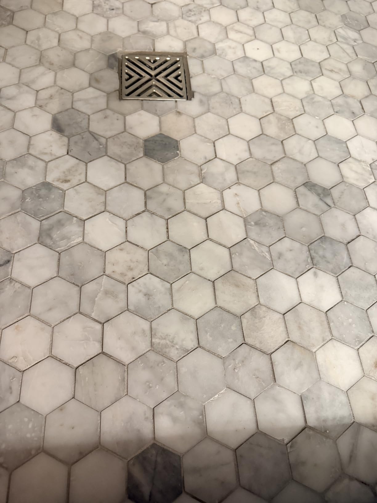 Lovdeco Carrara White Marble Stone 2 Inch Hexagon Italian Bianco Carrera Marble Mosaic Tile for Kitchen Wall Bathroom Shower Floor (5 Sheet, Honed) - Customer Photo 2