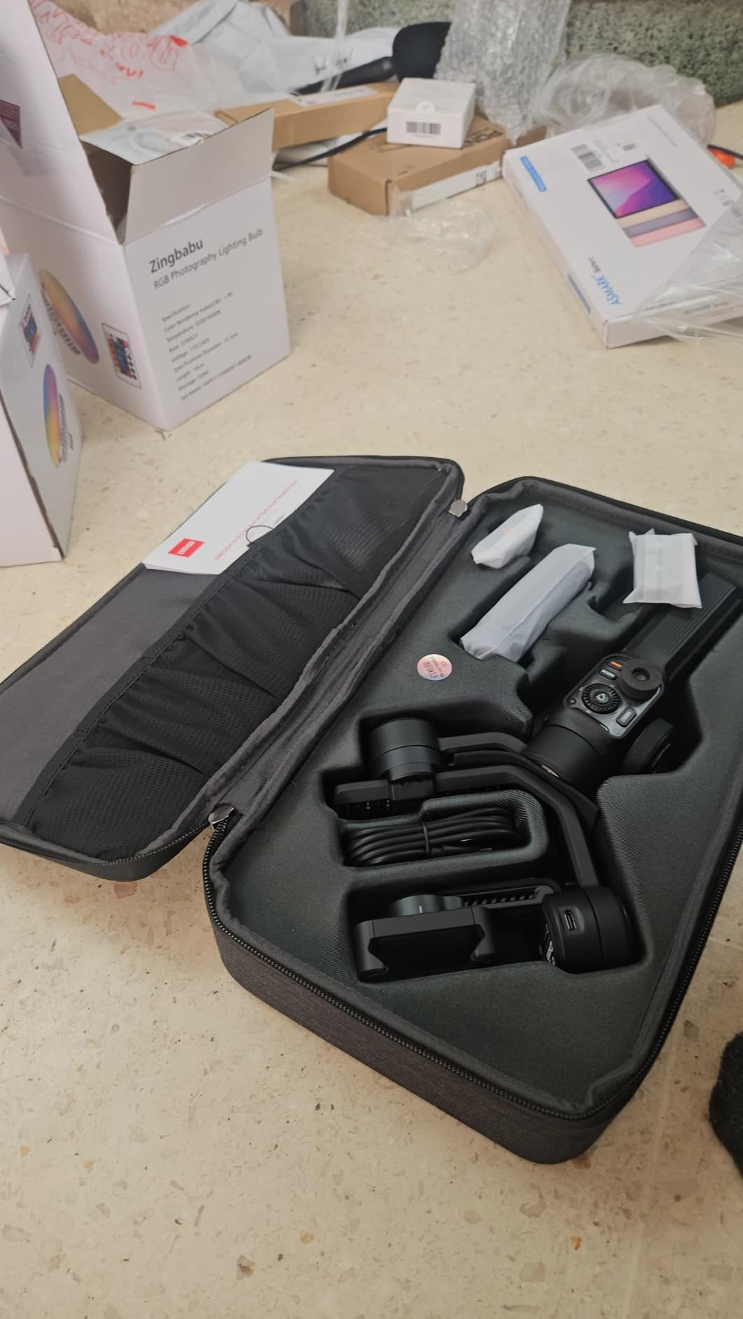 Zhiyun Smooth 5S AI Pro Gimbal Stabilizer for Smartphone 3-Axis Phone Gimbal with AI Tracker, Magnetic/Built-in Fill Light, Storage Bag, iPhone Stabilizer for Video Recording Filming Vlogging customer photo 1