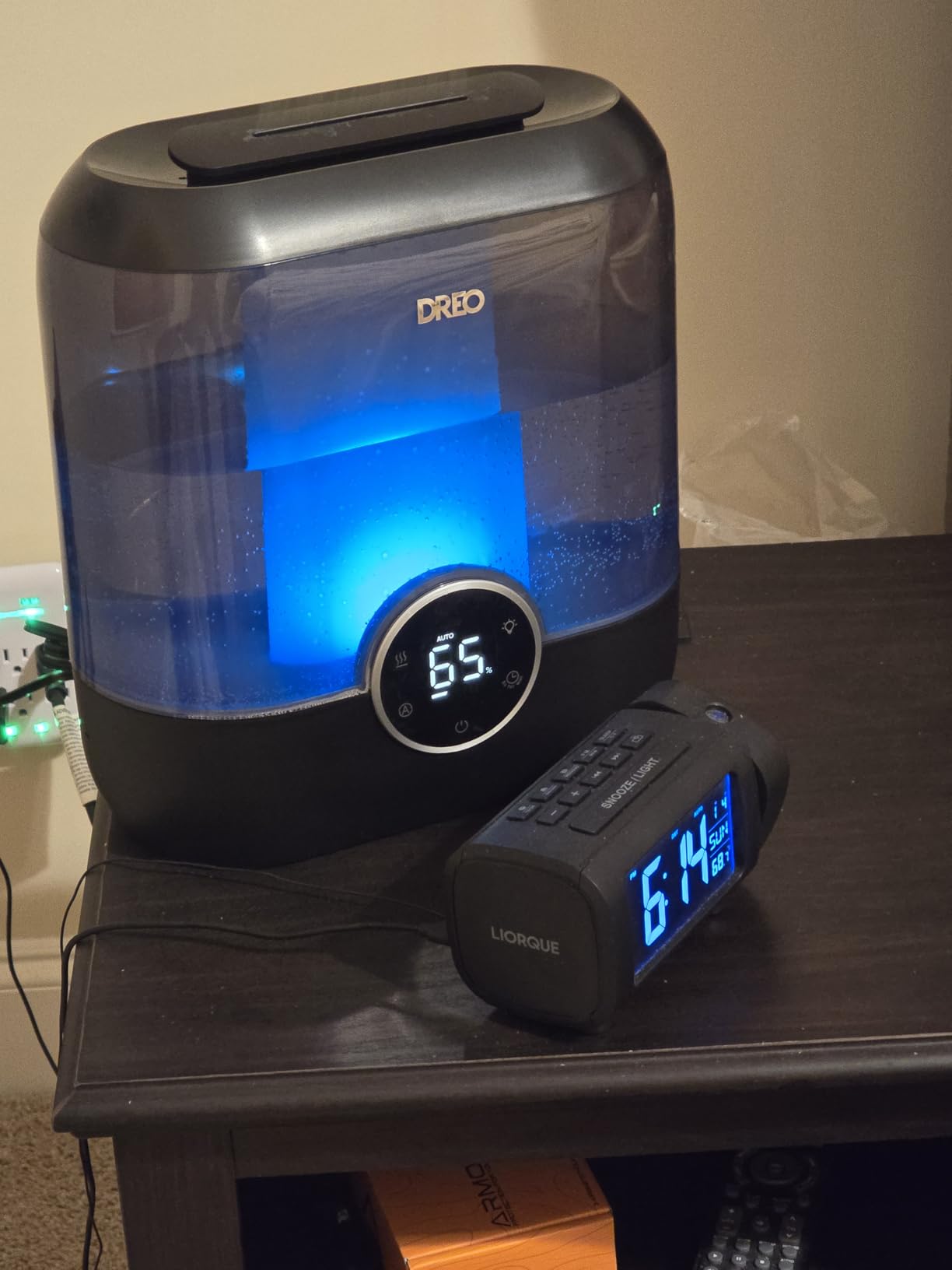 DREO Smart Humidifiers for Bedroom, 6L Top Fill Supersized Cool Mist Humidifier for Large Room, 60 Hour Runtime, Quiet Ultrasonic Humidifier for Plants, Baby, Indoor, Home, Night Light, Black - Customer Photo 1