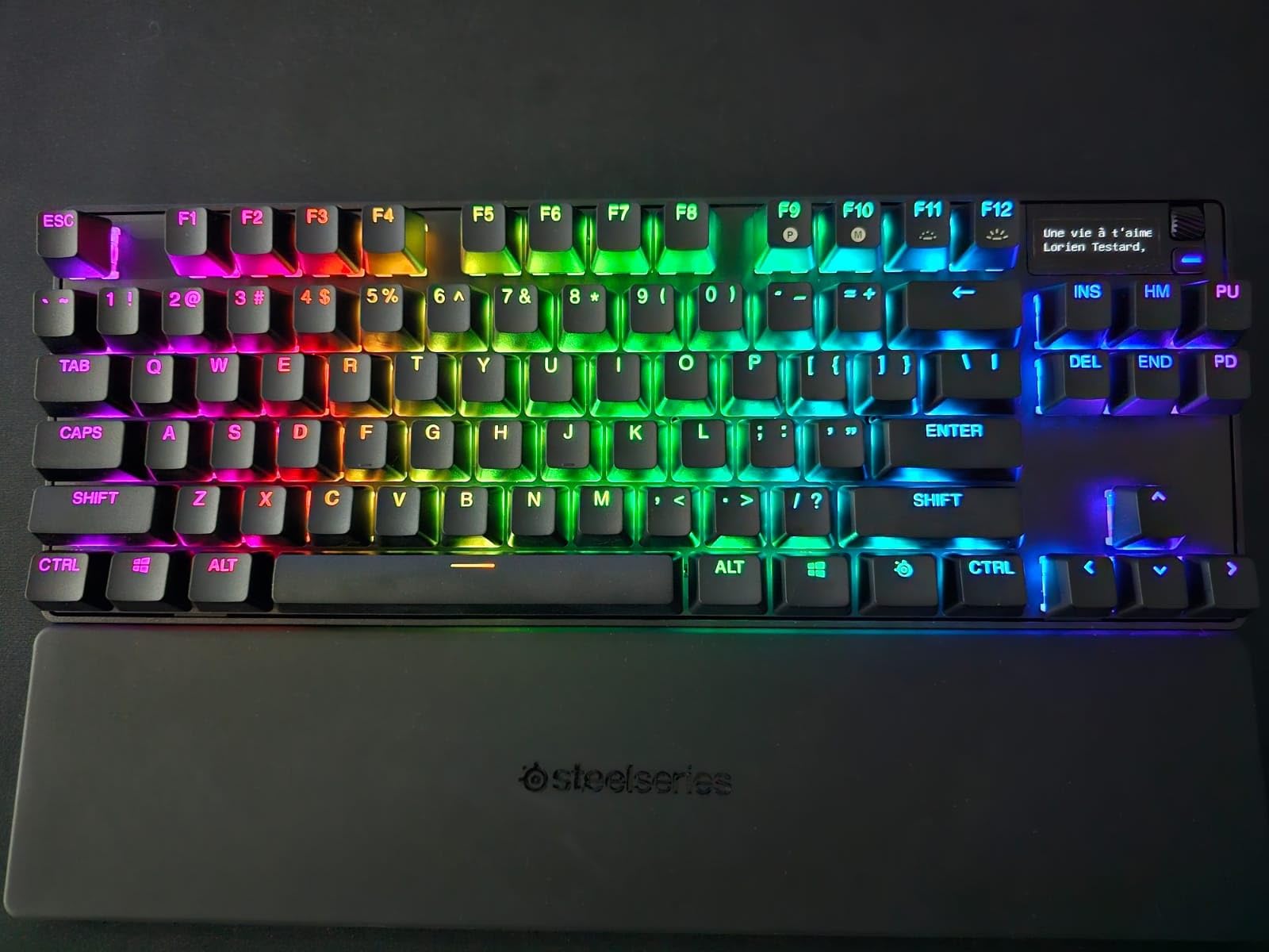 SteelSeries Apex Pro Gen 3 OmniPoint 3.0 HyperMagnetic Switches — Adjustable Actuation — Rapid Trigger — Game-Ready Presets — Protection Mode — Rapid Tap/SOCD — OLED — RGB — PBT Keycaps — USB-C - Customer Photo 2